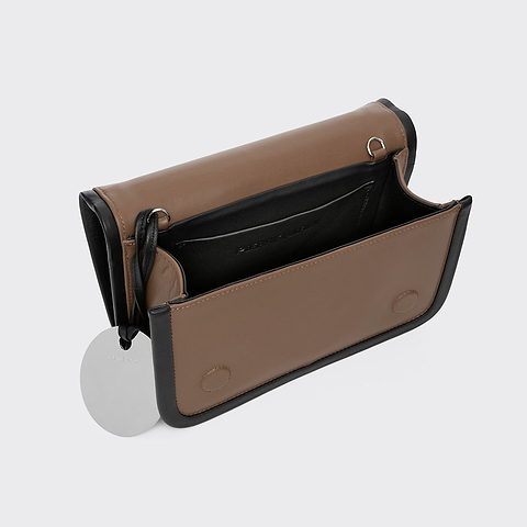 Pierre Hardy ALPHA MAXI HANDBAG, camel calfskin and black, lime and apricot lambskin, view 2