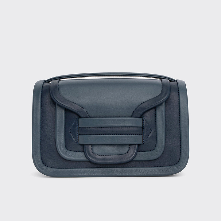 Pierre Hardy ALPHA MAXI HANDBAG, navy & blue calfskin, view 6