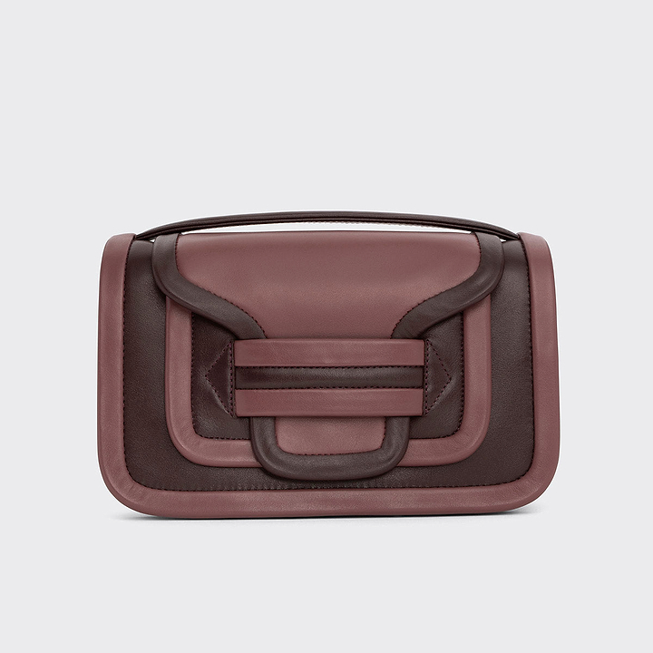 Pierre Hardy ALPHA MAXI HANDBAG, burgundy & rosewood calfskin, view 6