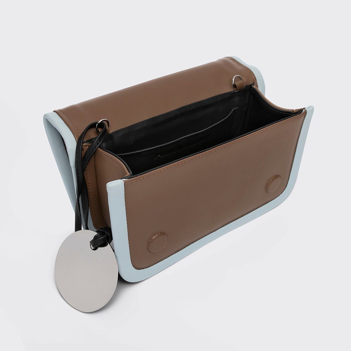 Pierre Hardy ALPHA MAXI HANDBAG, camel, pink & light blue calfskin and black lambskin, view 2
