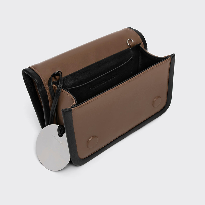 Pierre Hardy ALPHA MAXI HANDBAG, camel, off-white & sun calfskin and black lambskin, view 2