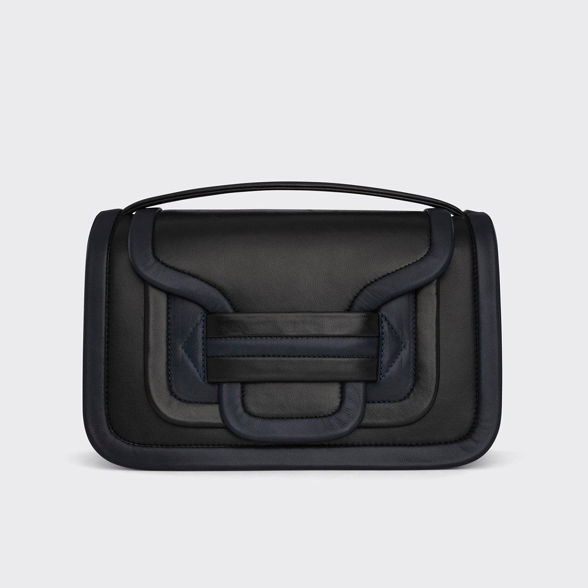 Pierre Hardy ALPHA MAXI HANDBAG, black and navy lambskin, view 6
