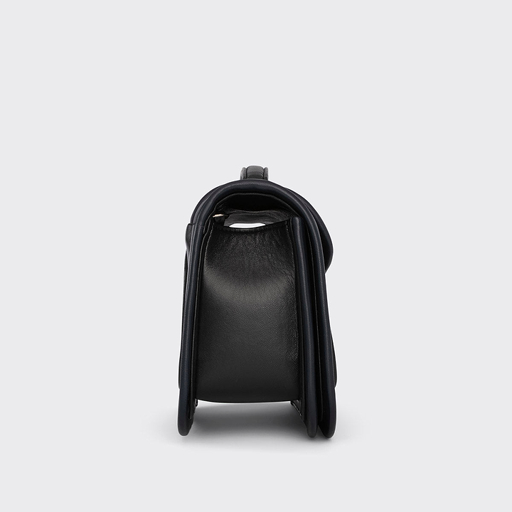 Pierre Hardy ALPHA MAXI HANDBAG, black and navy lambskin, view 7