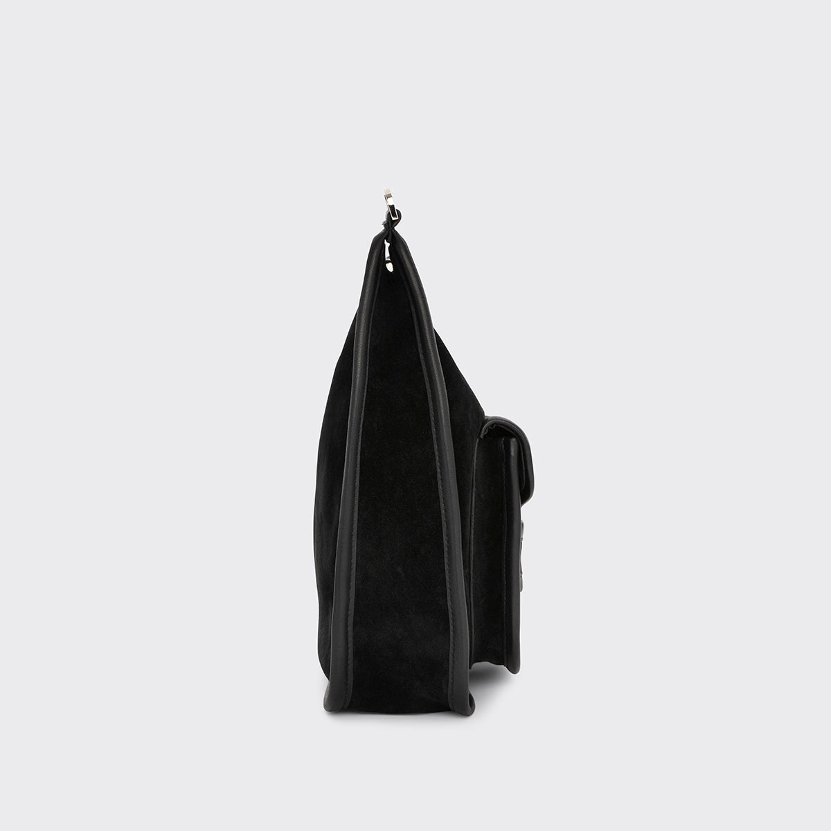 Pierre Hardy ALPHA DAY BAG, black suede calfskin and black calfskin, view 4