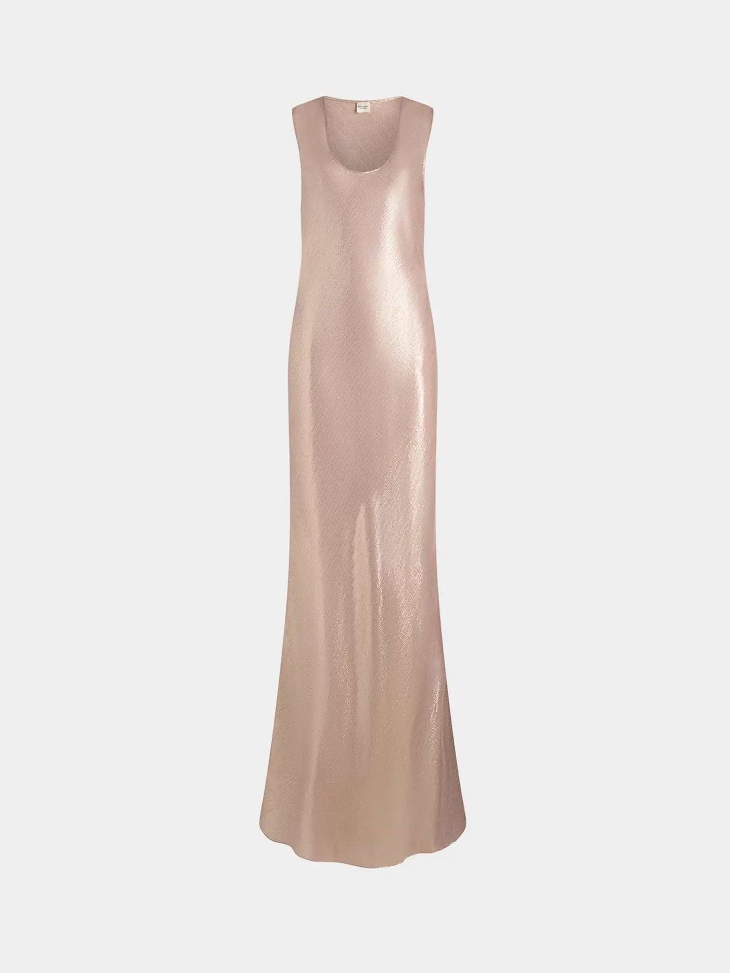 AFLALO Ismara Dress in Silk – Quartz - Ghost Front
