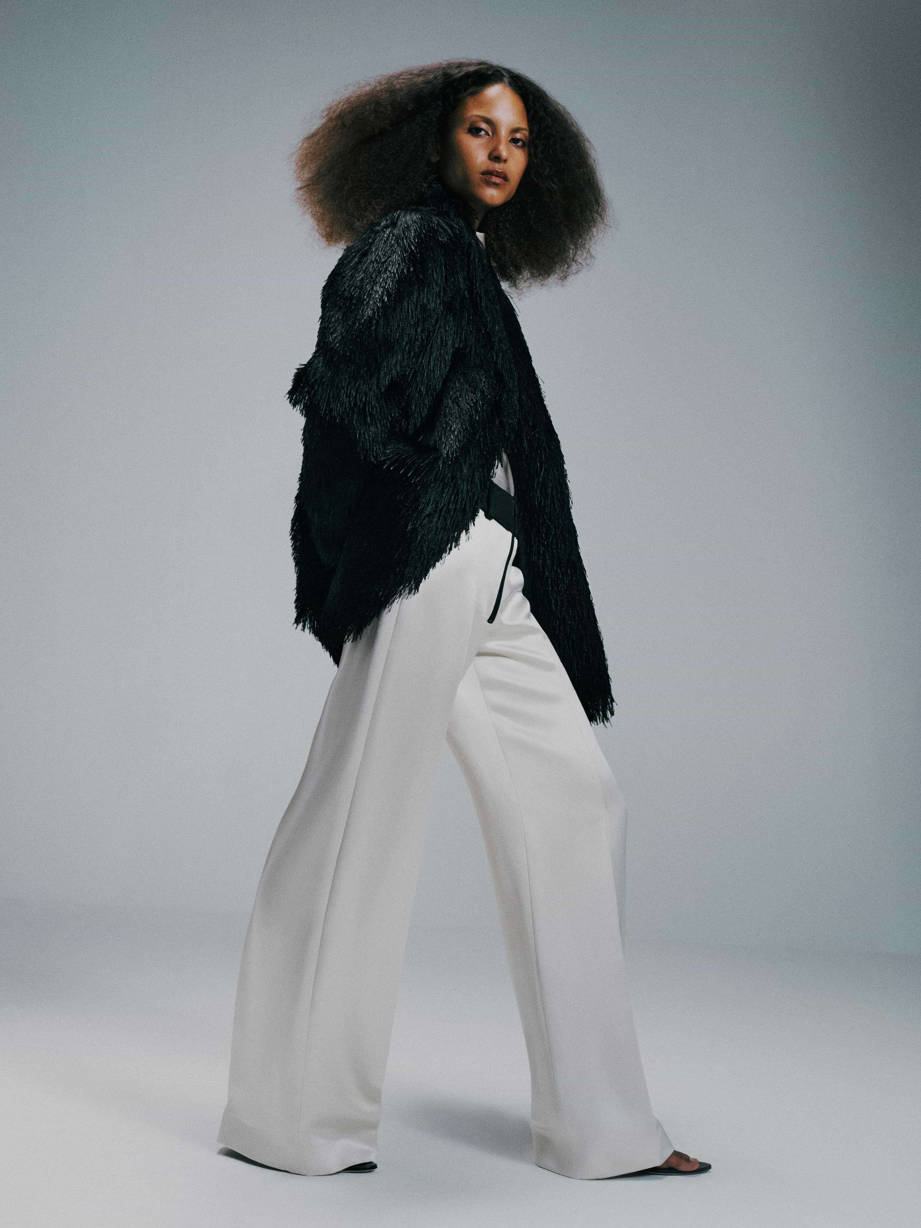 Ravel Coat in Fringe