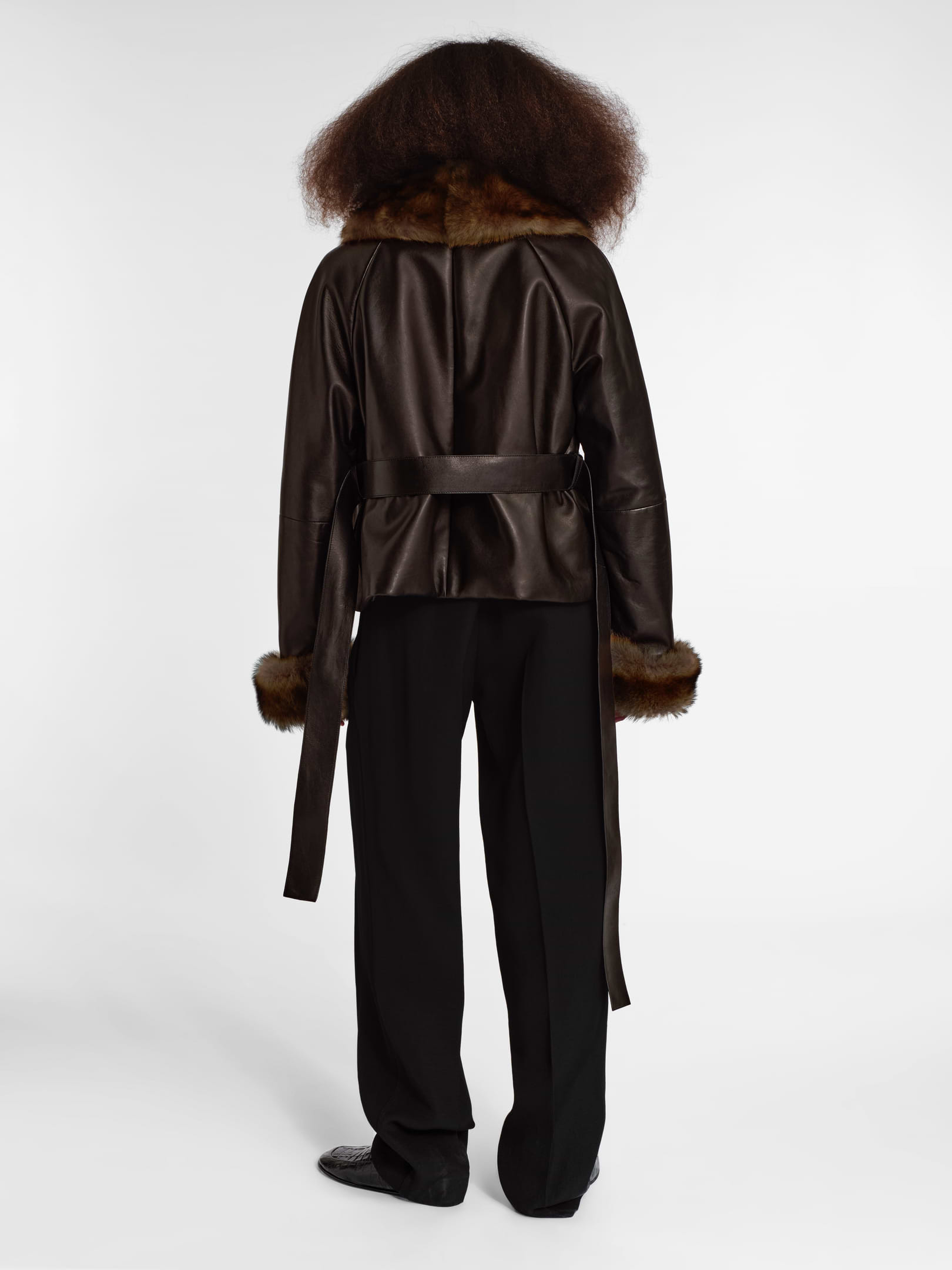 Pero Coat in Leather