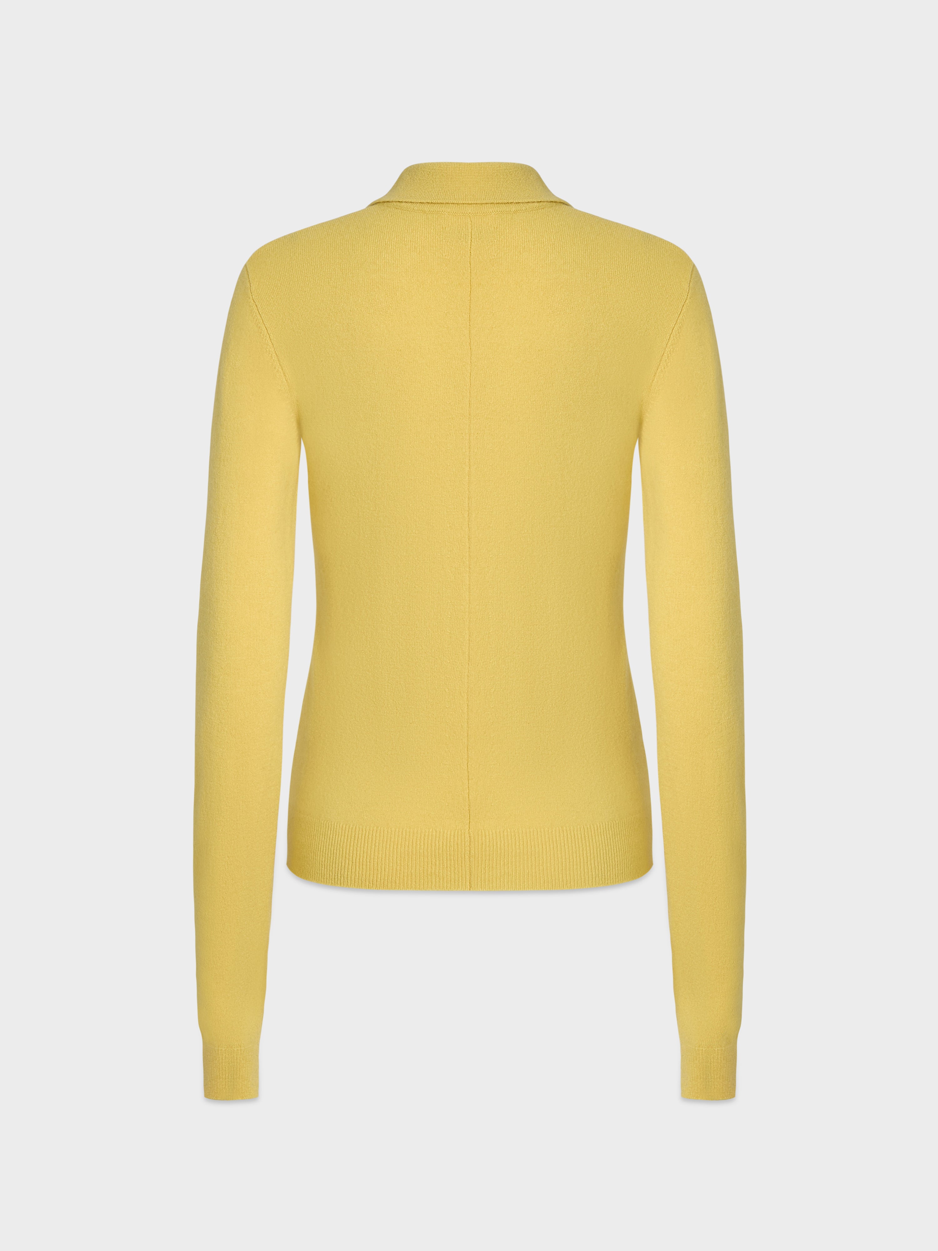 AFLALO Ona Sweater in Cashmere – Citron - Ghost Back
