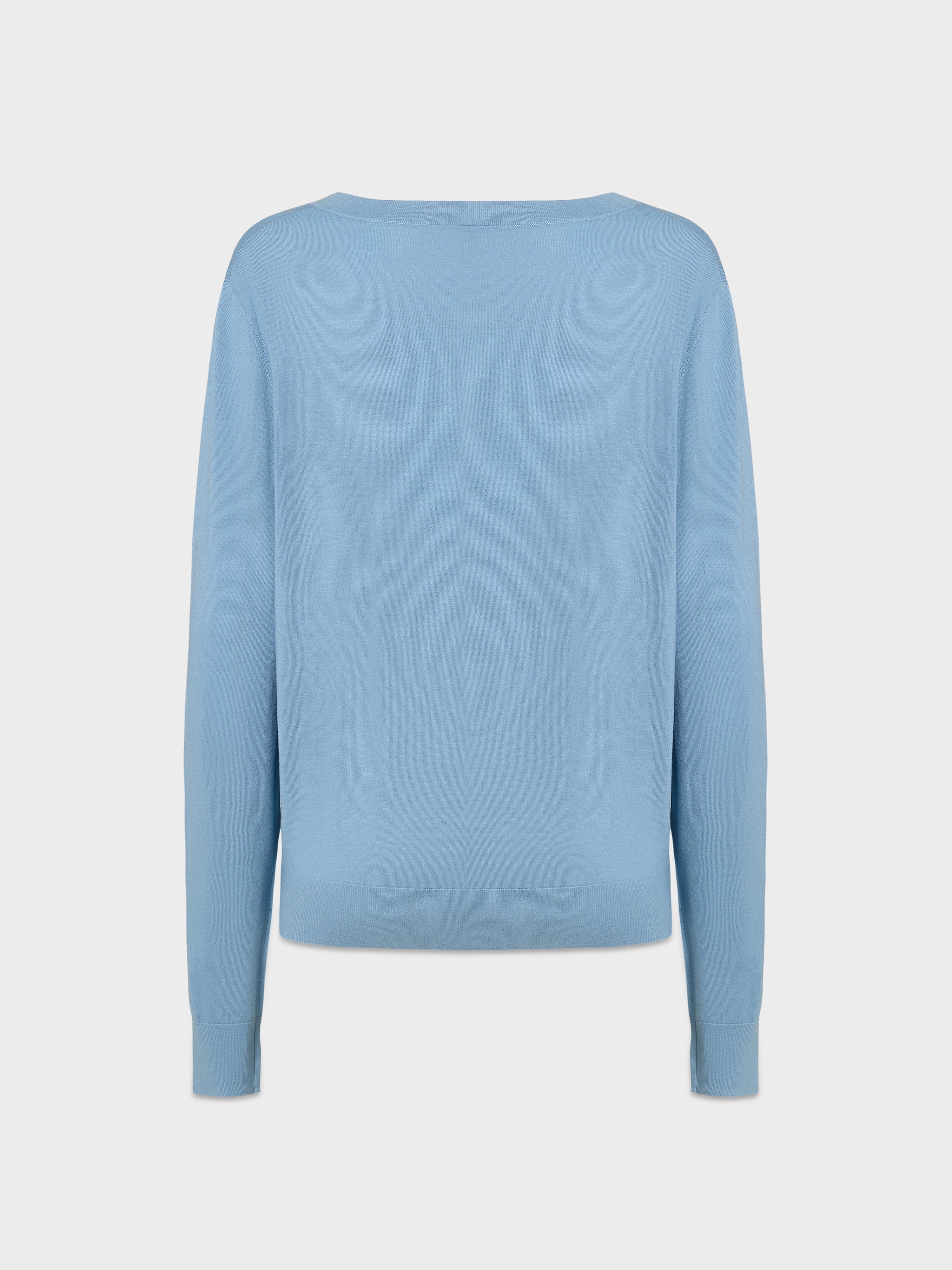 AFLALO Marana Sweater in Wool – Celeste - Ghost Back