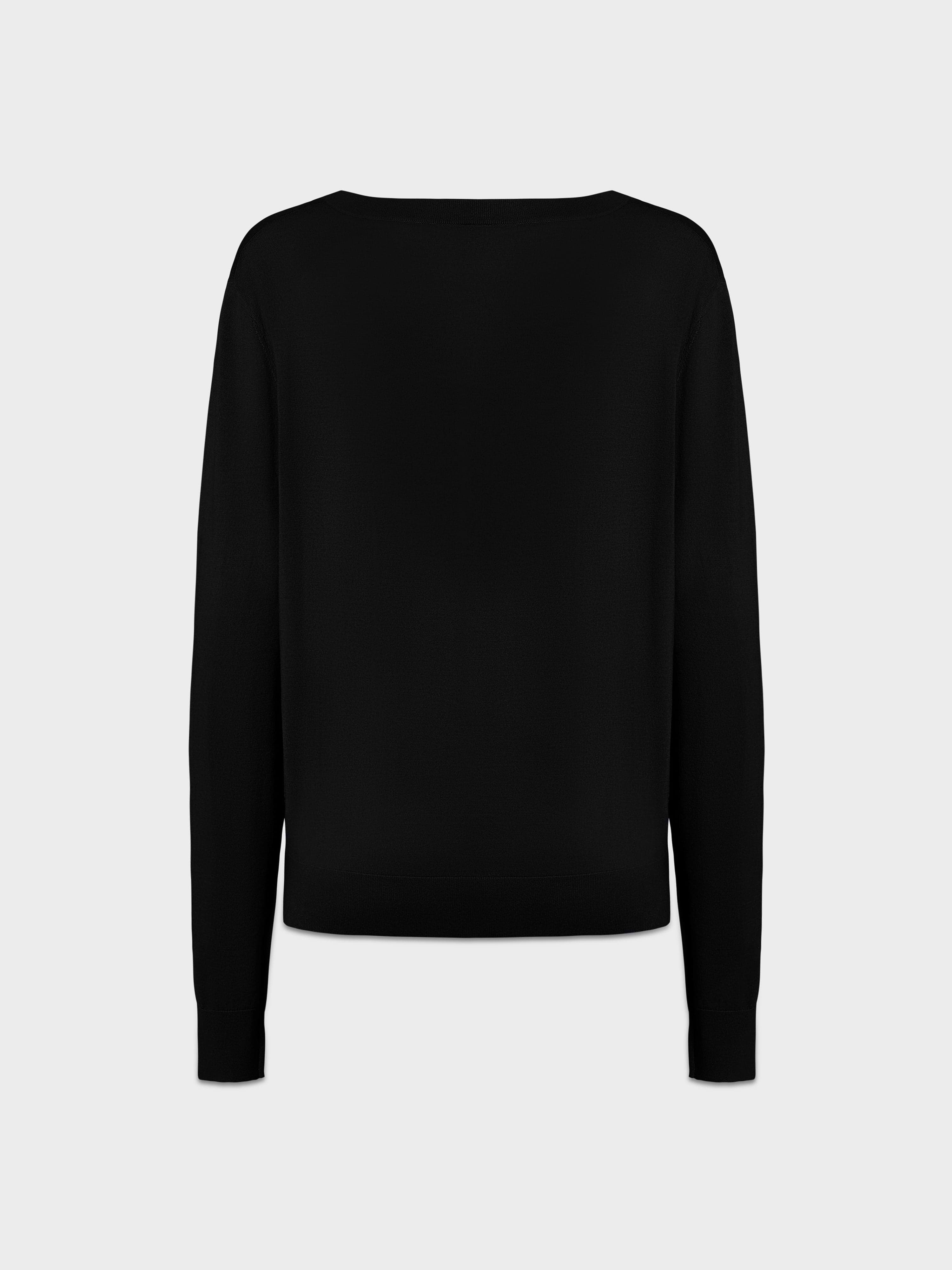 AFLALO Marana Sweater in Wool – Black - Ghost Back