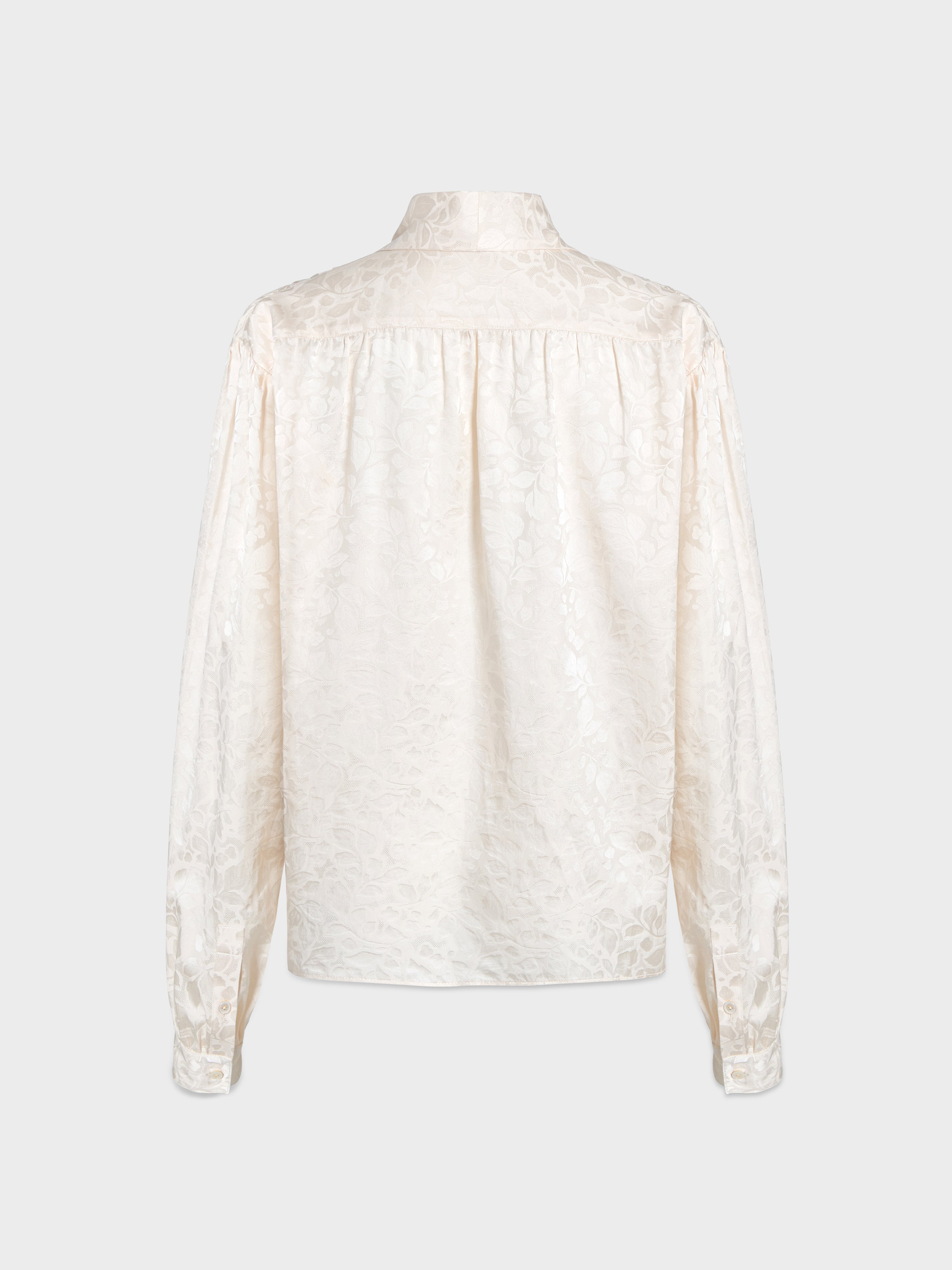 AFLALO Carmela Top in Silk Cotton – Ivory - Ghost Back