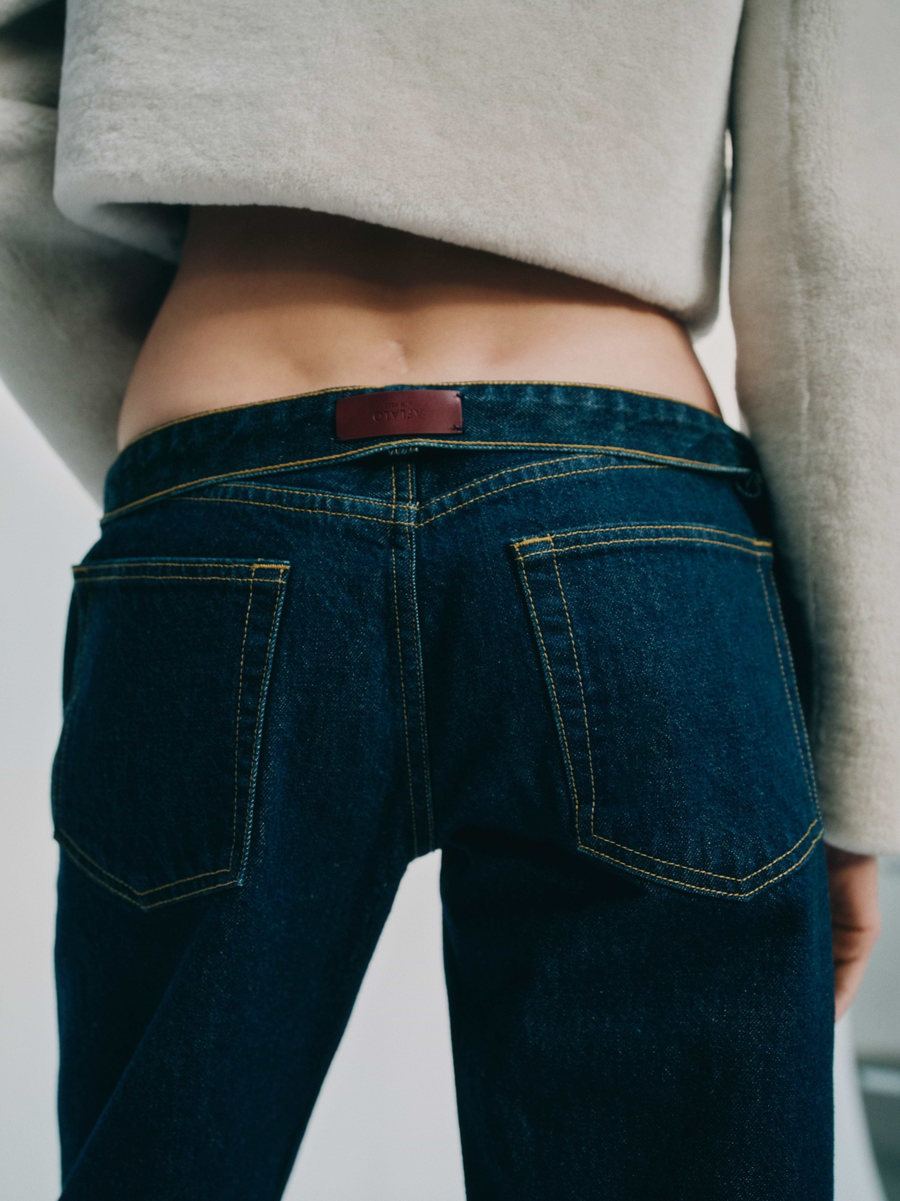 AFLALO Verne Jean – Nihon Rinse Rigid Denim - Model Back Detail