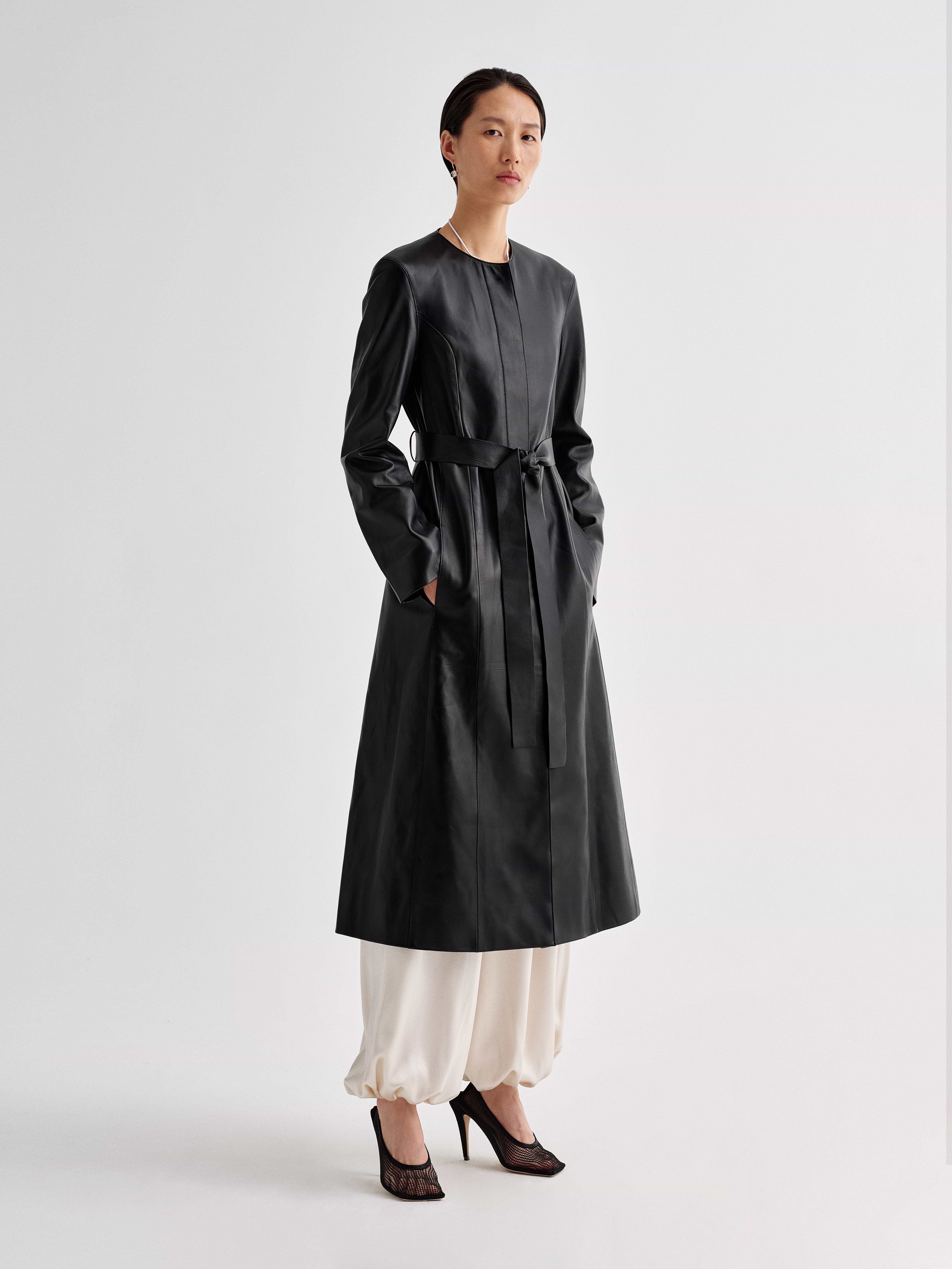 Affine Coat in Leather