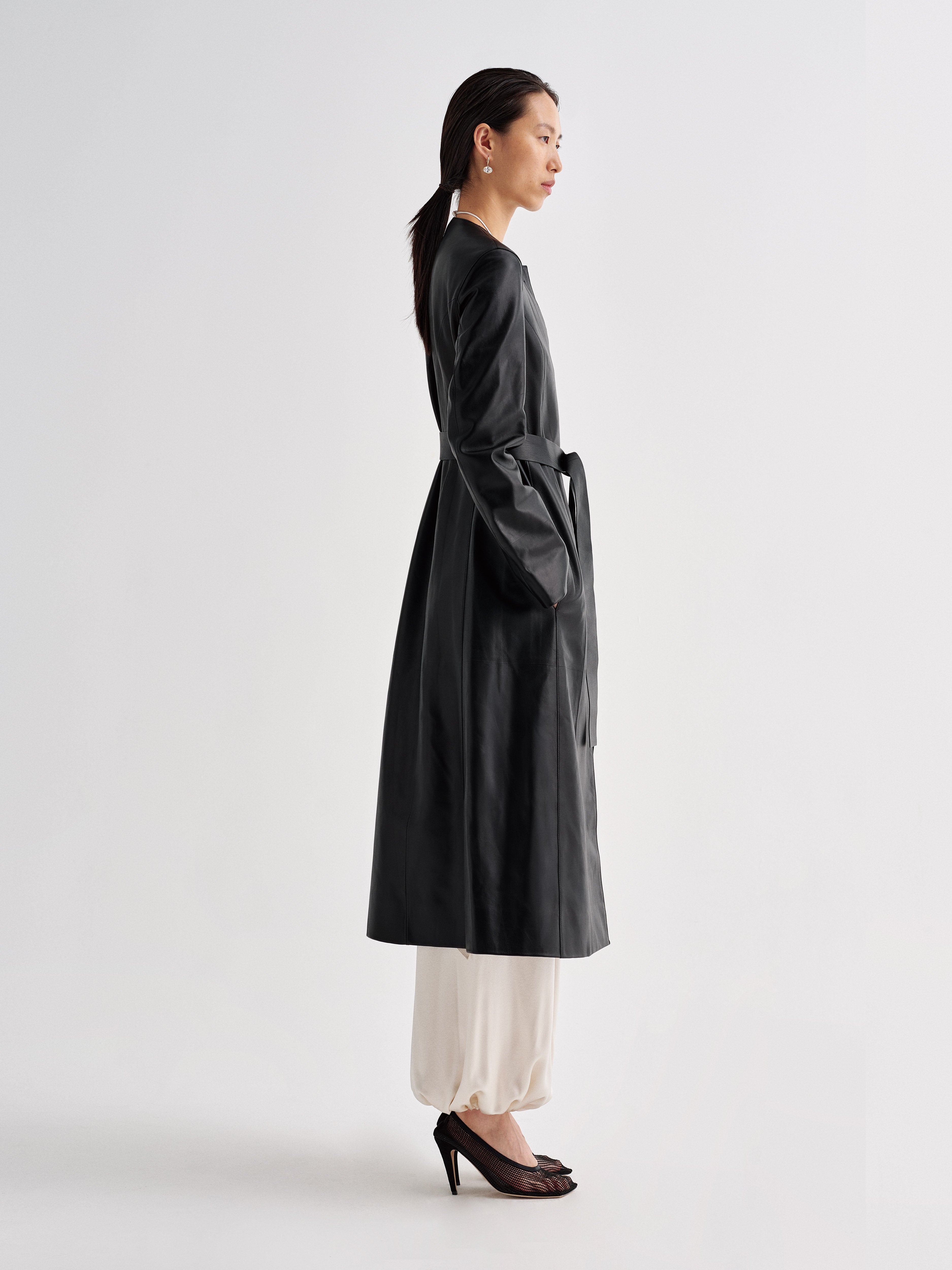 Affine Coat in Leather