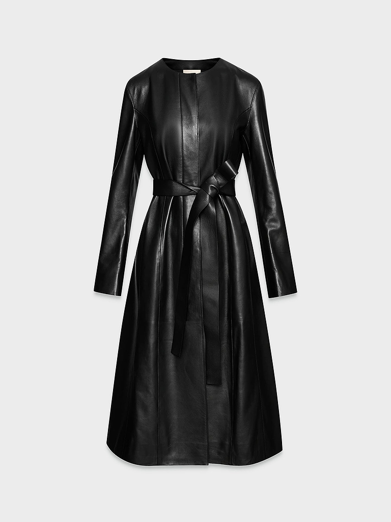 Affine Coat in Leather