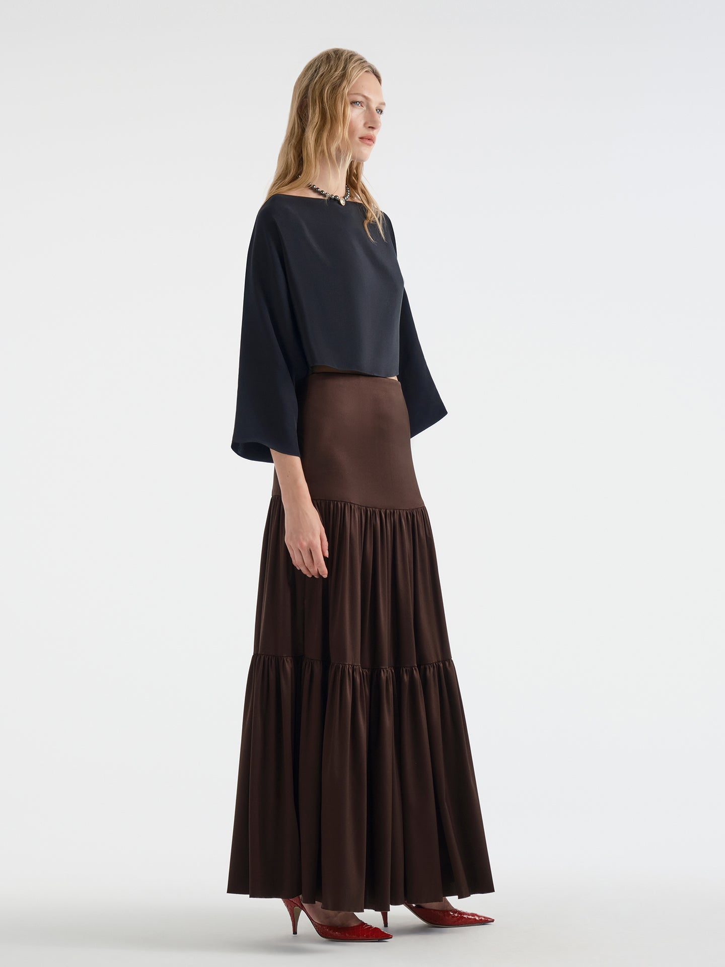 Isolde Skirt in Silk - AFLALO