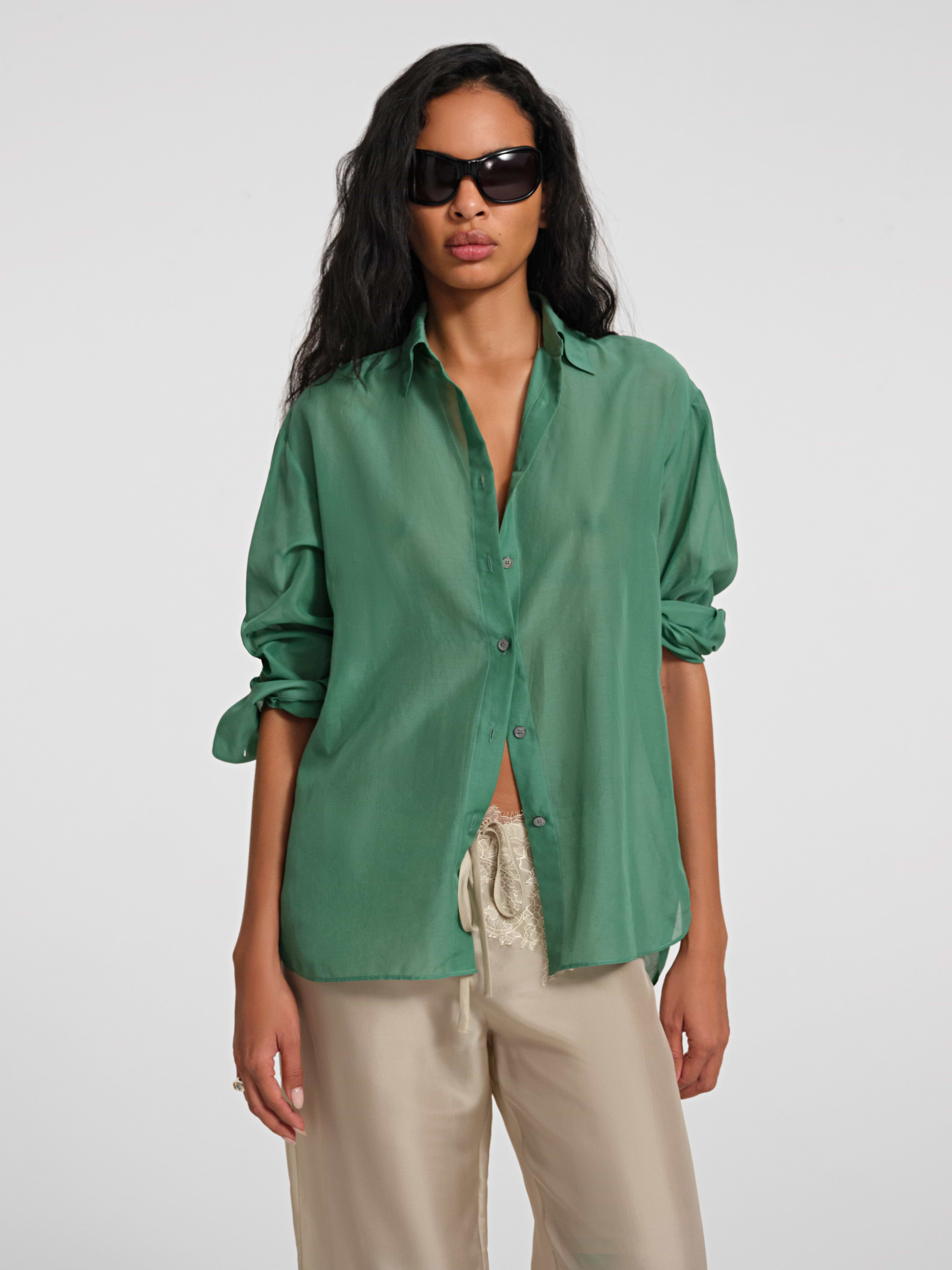 Brein Shirt in Silk Cotton