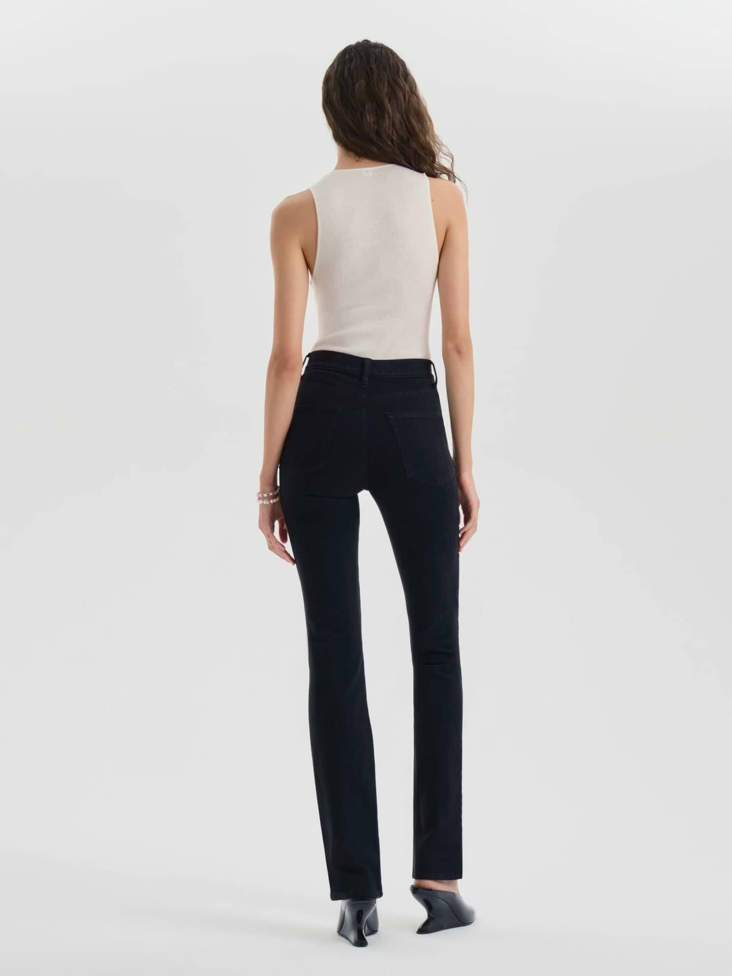 AFLALO Miller Jean – Pure Onyx Stretch Denim - Model Back