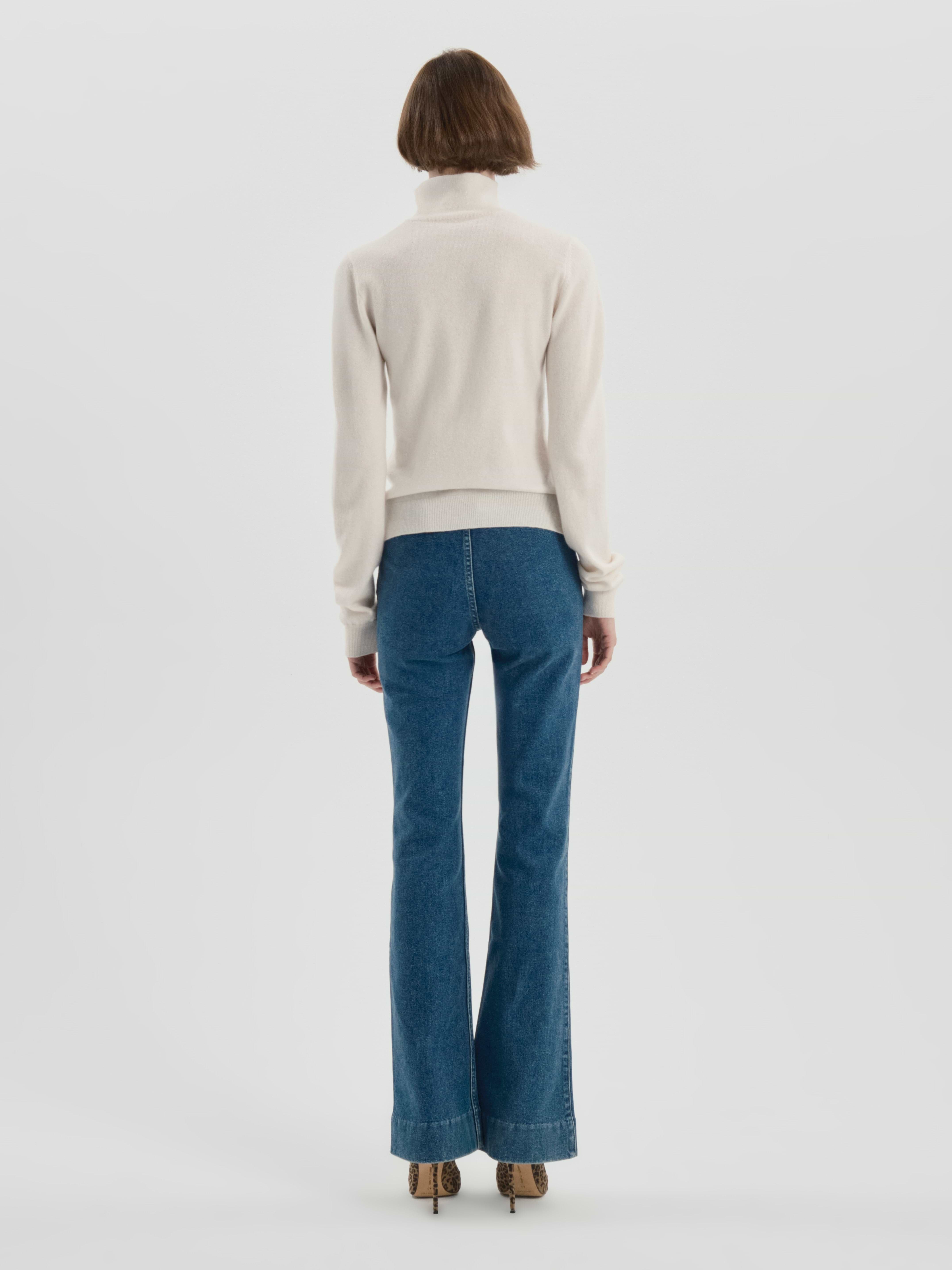 AFLALO Wilde Jean – Storm Ink Stretch Denim - Model Back