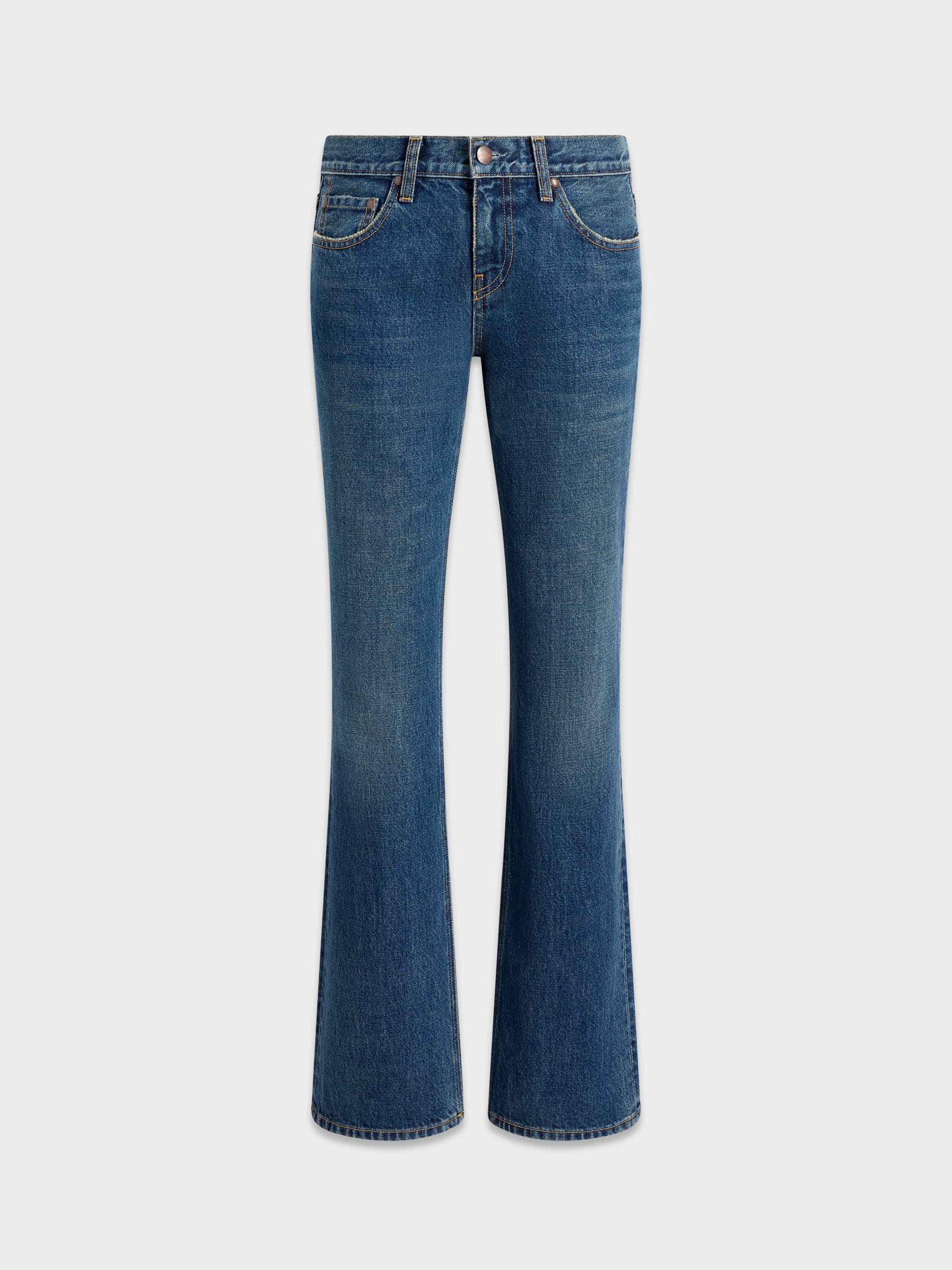 AFLALO Leary Jean – Subdued Indigo Rigid Denim - Ghost Front