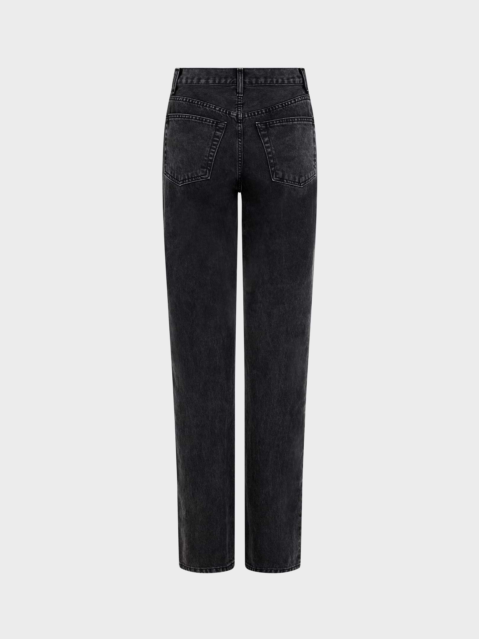 AFLALO Orwell Jean in Rigid Denim – Charcoal Stone - Ghost Back