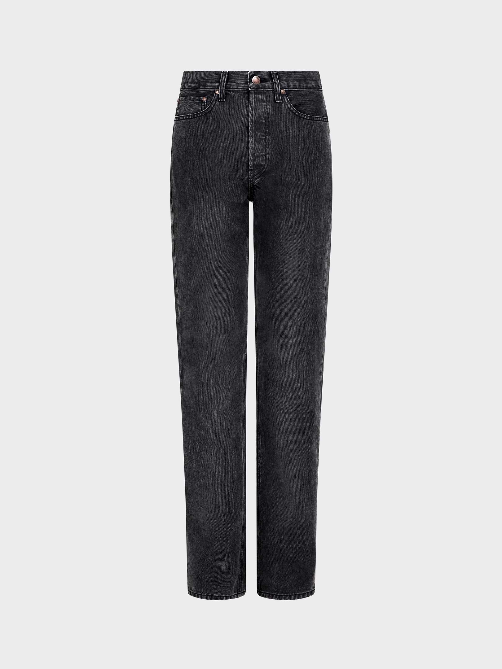 AFLALO Orwell Jean in Rigid Denim – Charcoal Stone - Ghost Front