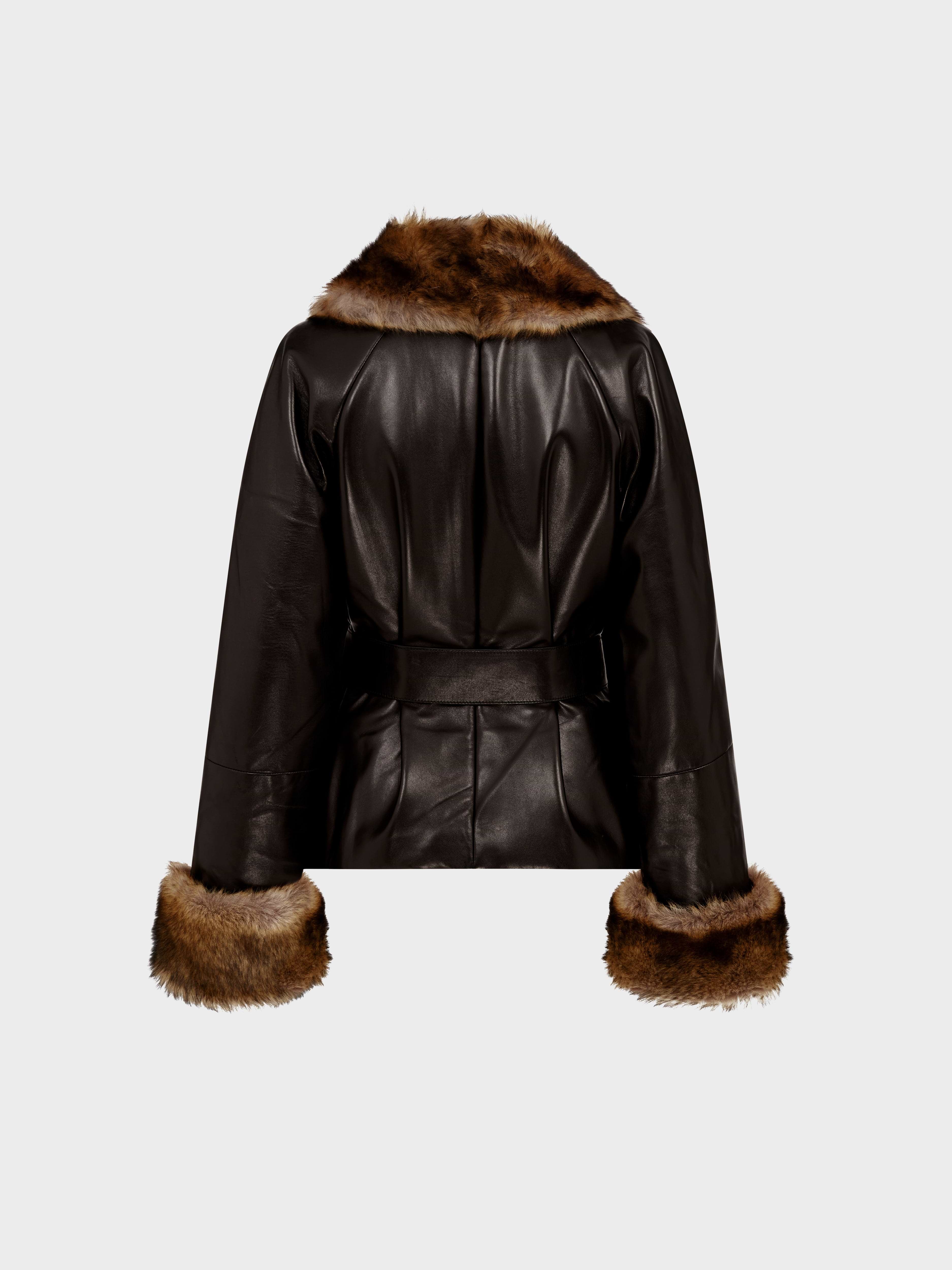 Pero Coat in Leather
