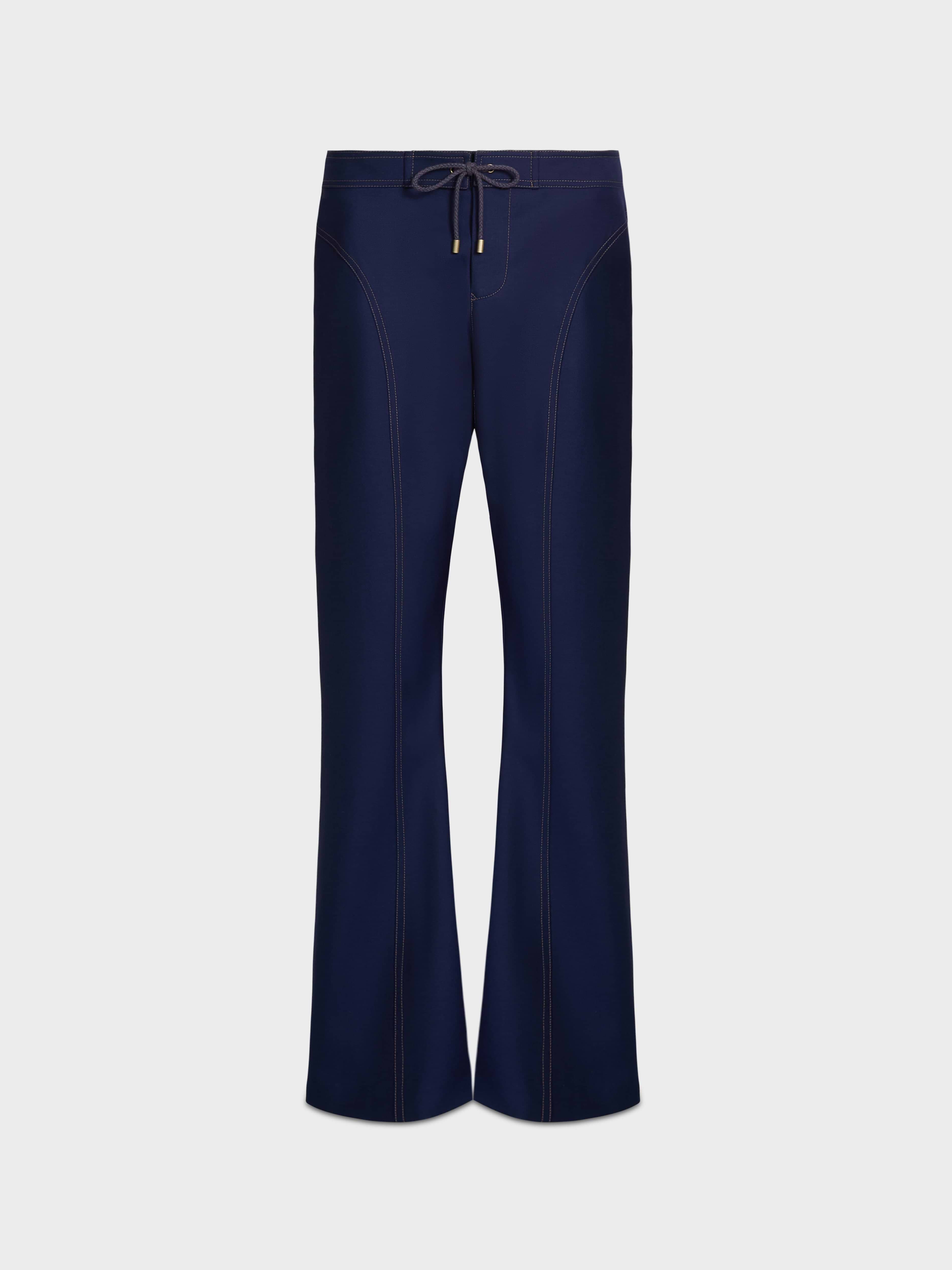 AFLALO Tavi Pant in Wool – Bright Navy - Ghost Front