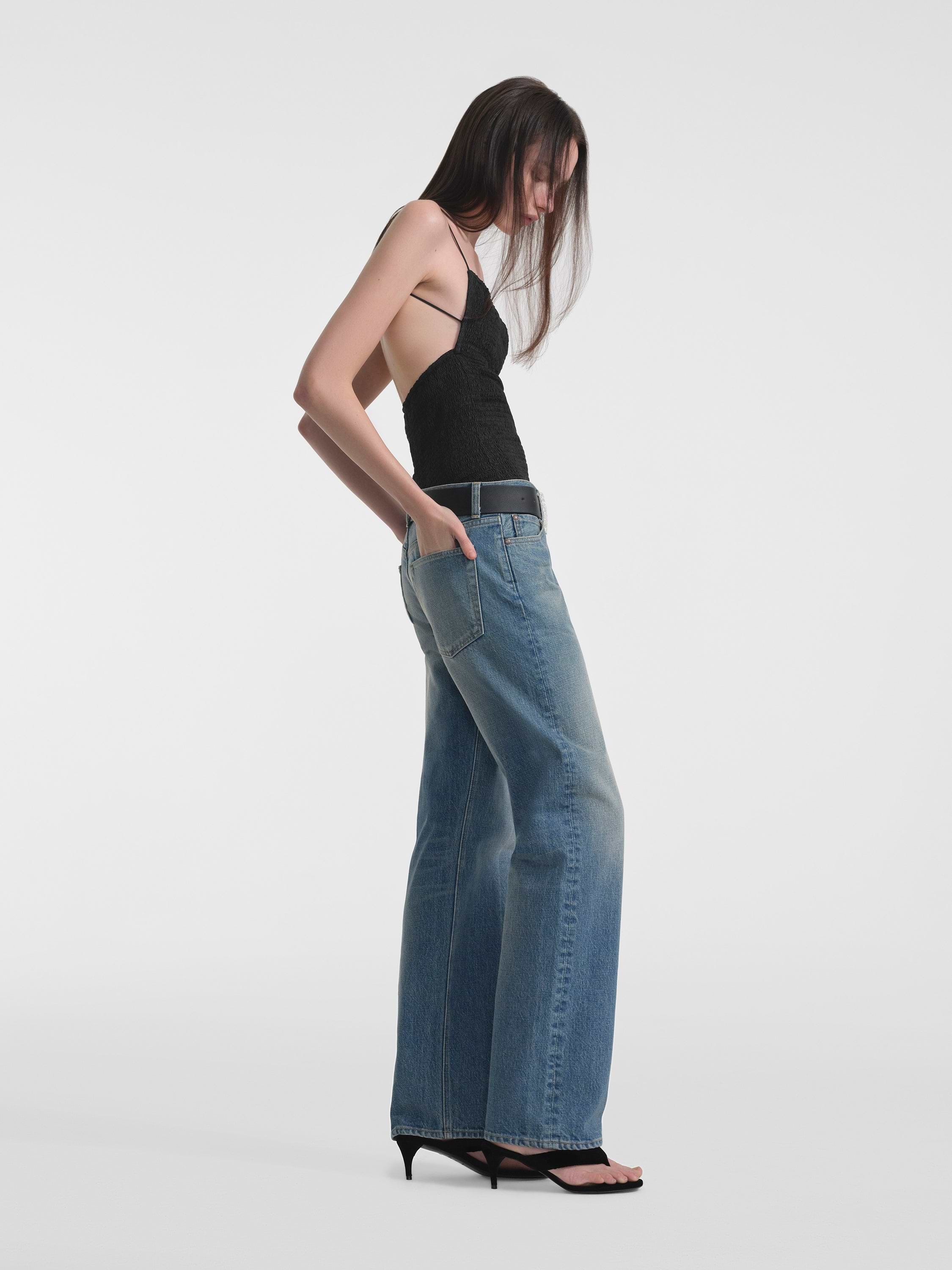 AFLALO Verne Jean – Western Haze Rigid Denim - Model Side