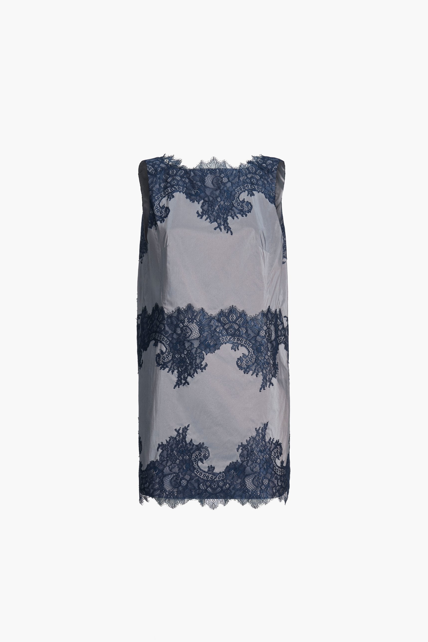 AFLALO Cien Dress in SIlk, Dove, front view