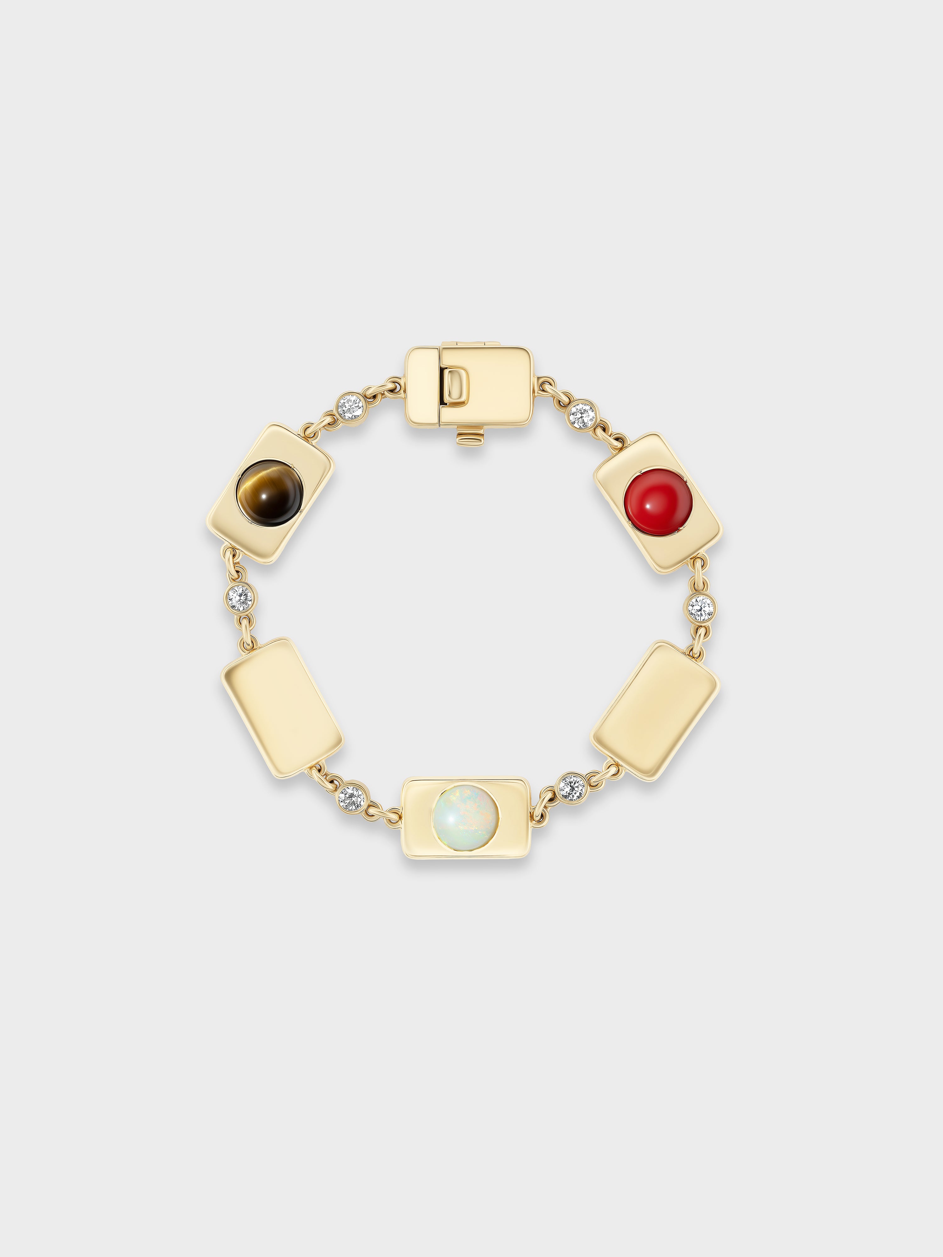 Chiclet Bracelet in Gold