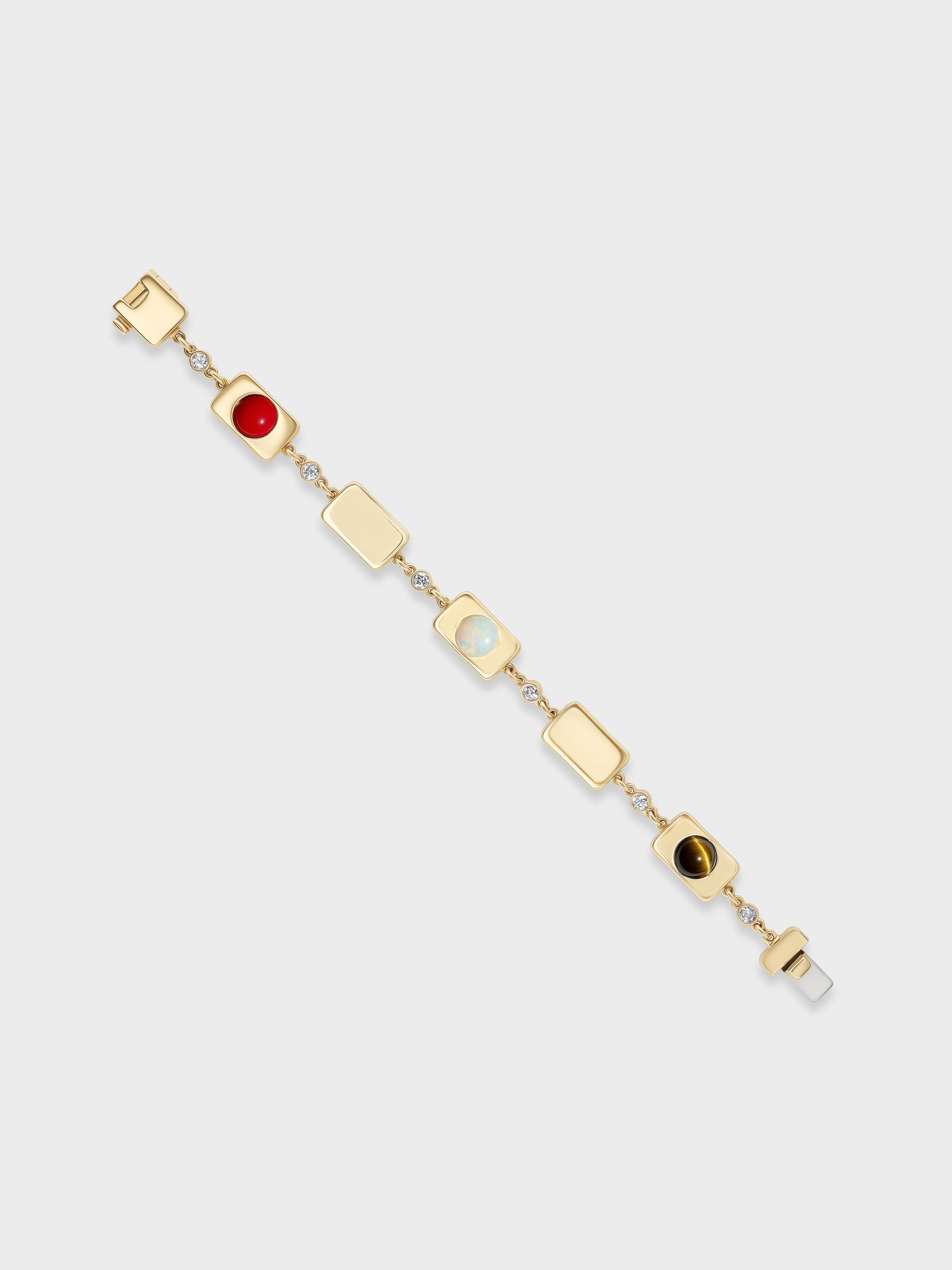 Chiclet Bracelet in Gold