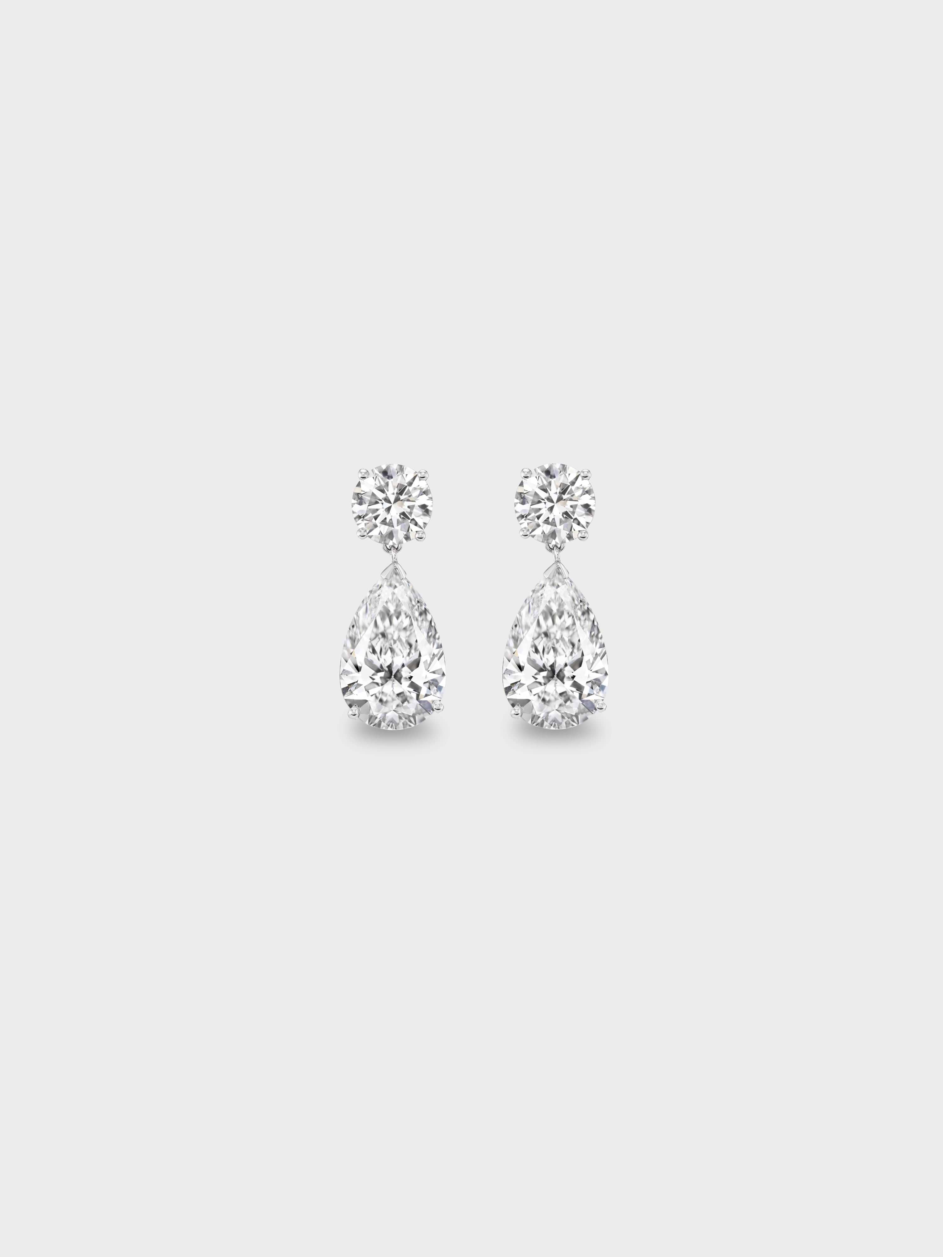 Janes Tears Earrings in White Gold