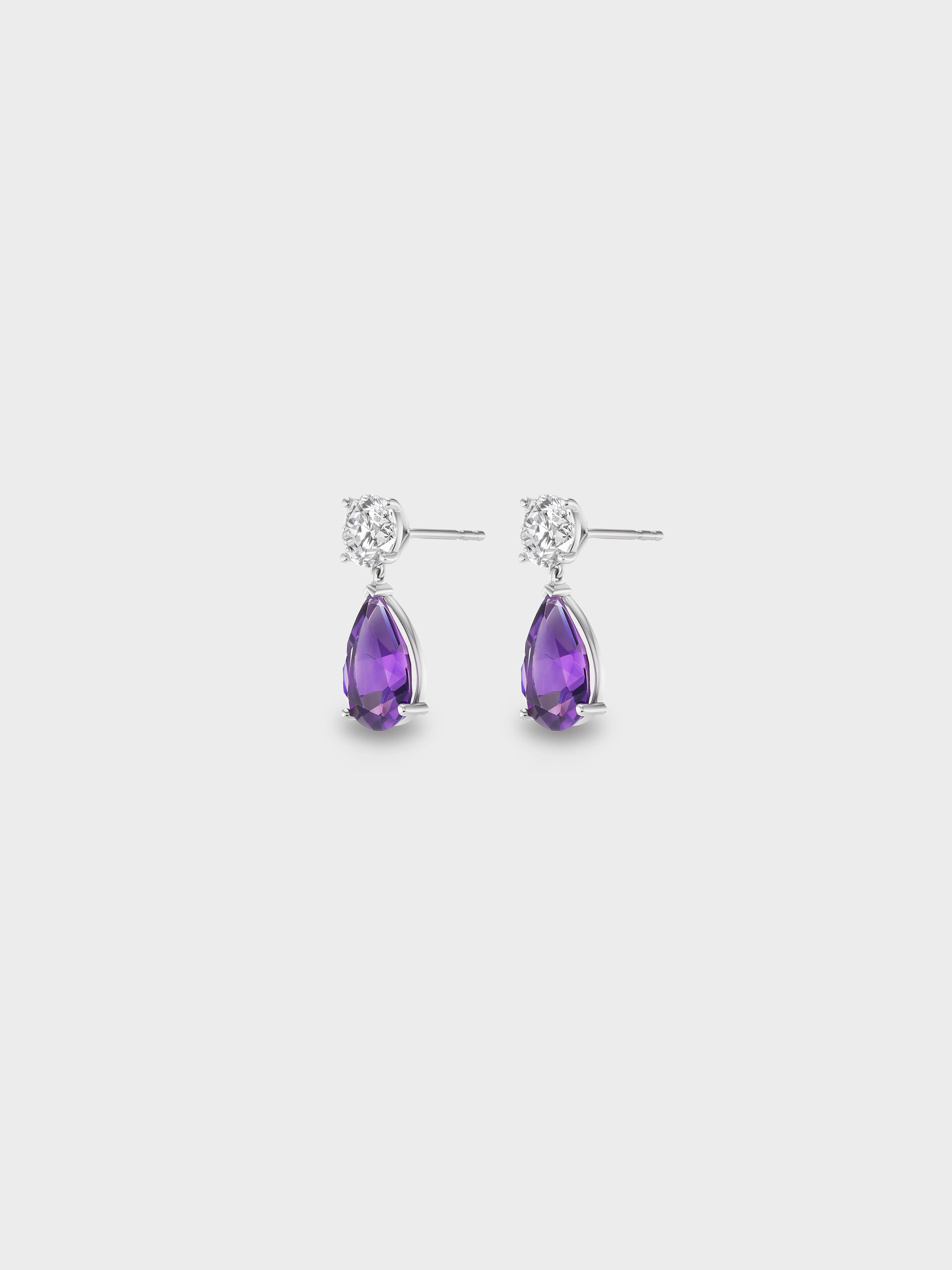 Papel Jane Earrings in White Gold