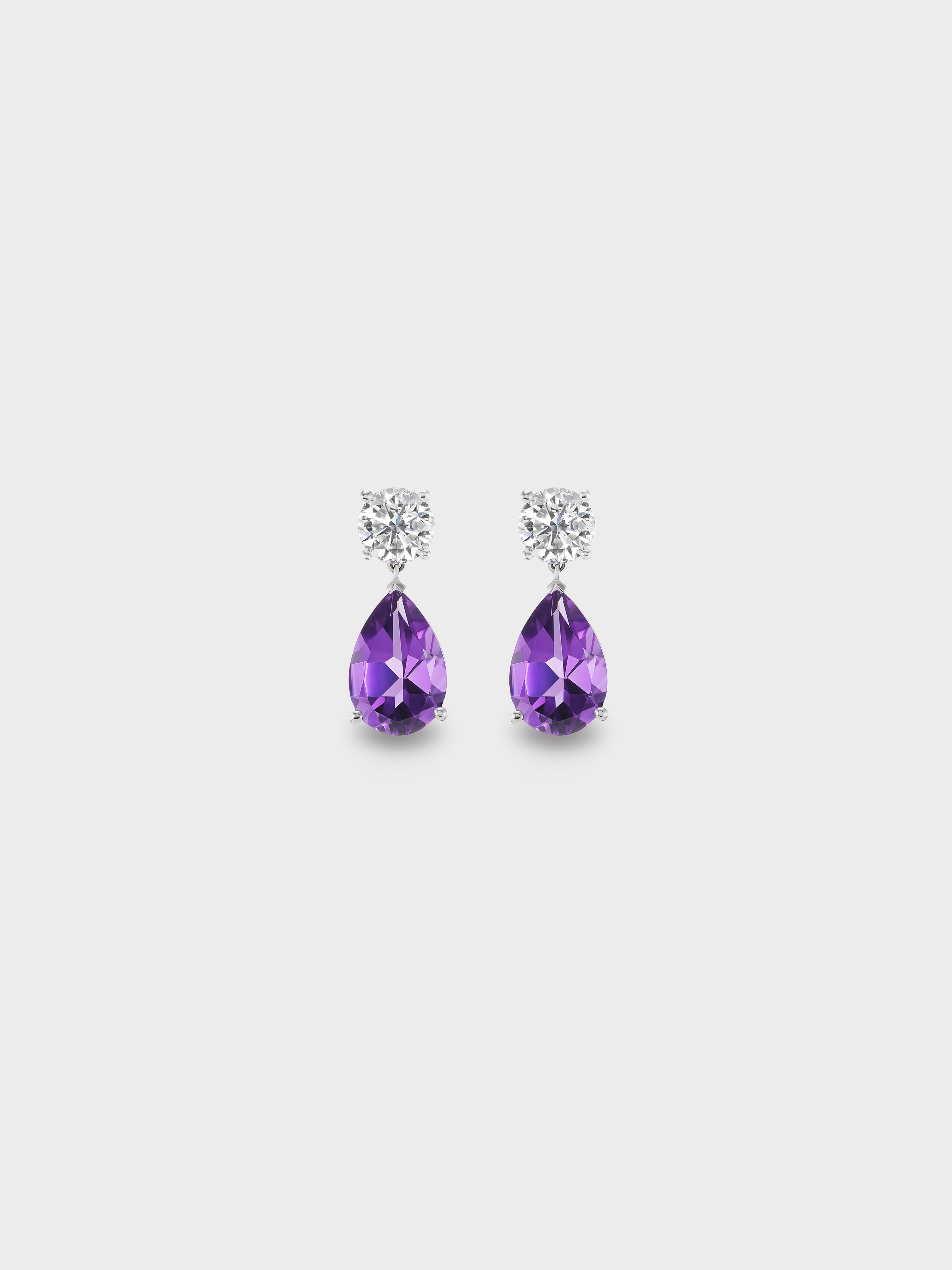 Papel Jane Earrings in White Gold