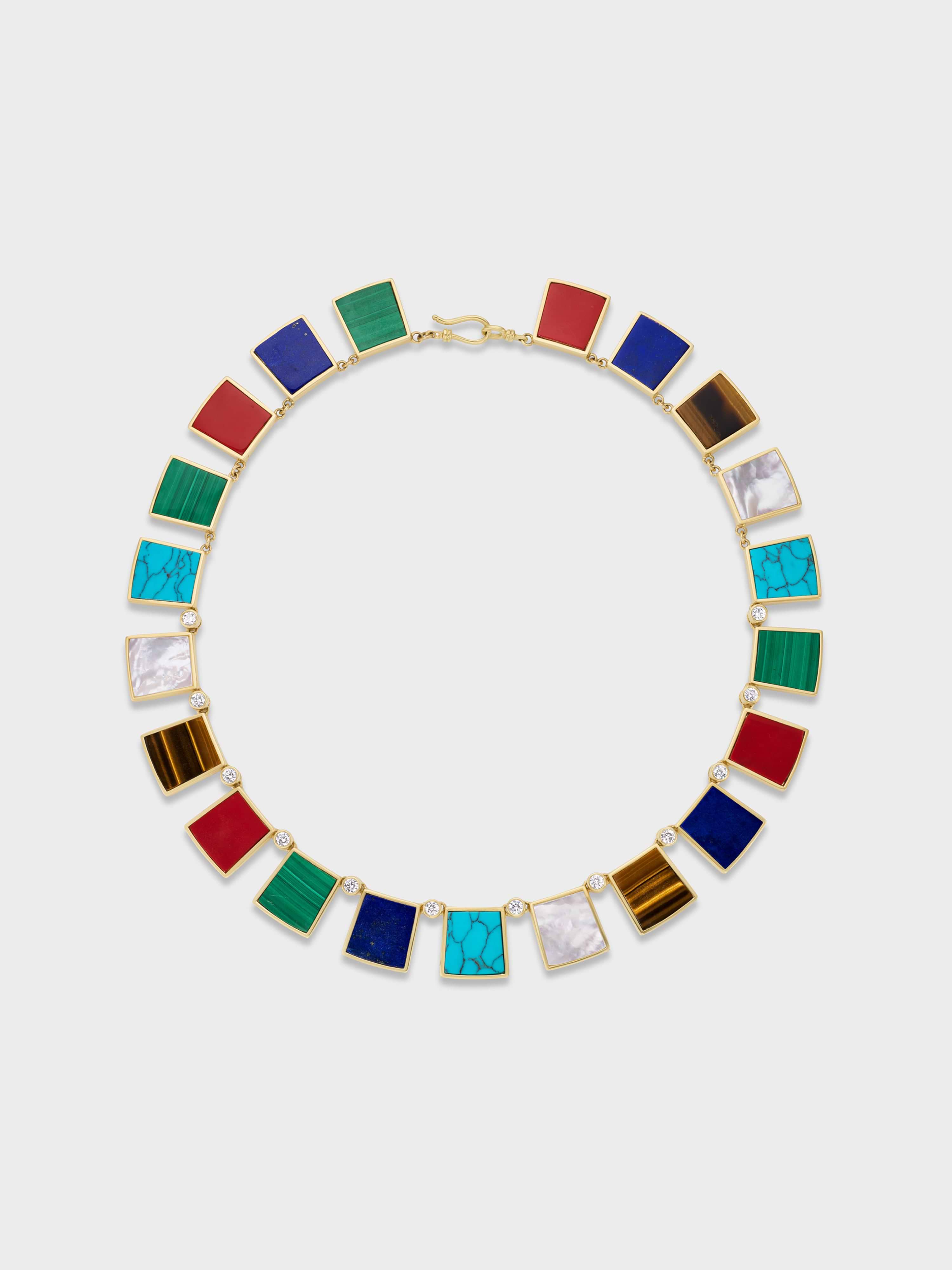 Tile Necklace in Gold