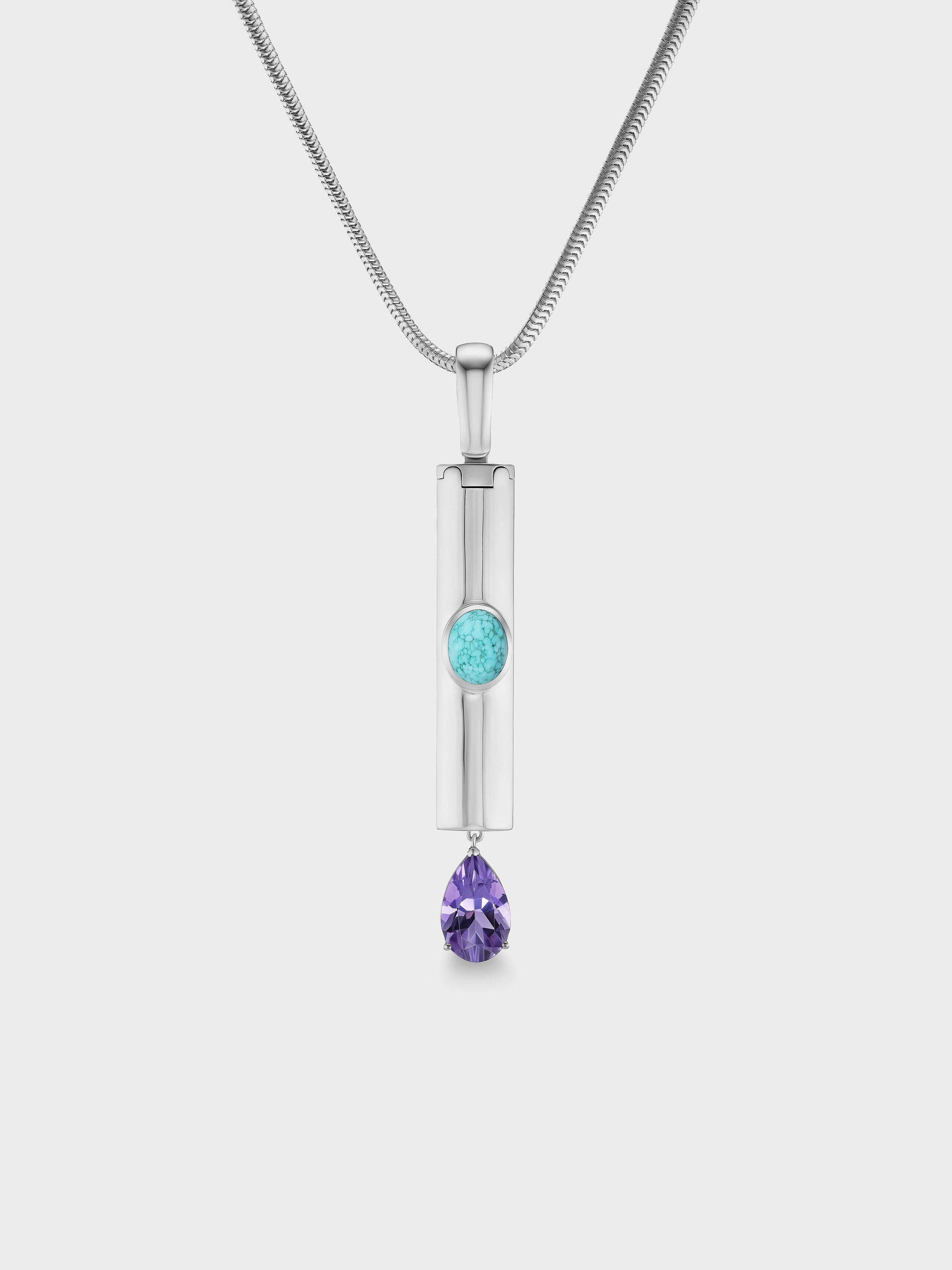 Mini Mom Necklace in Silver