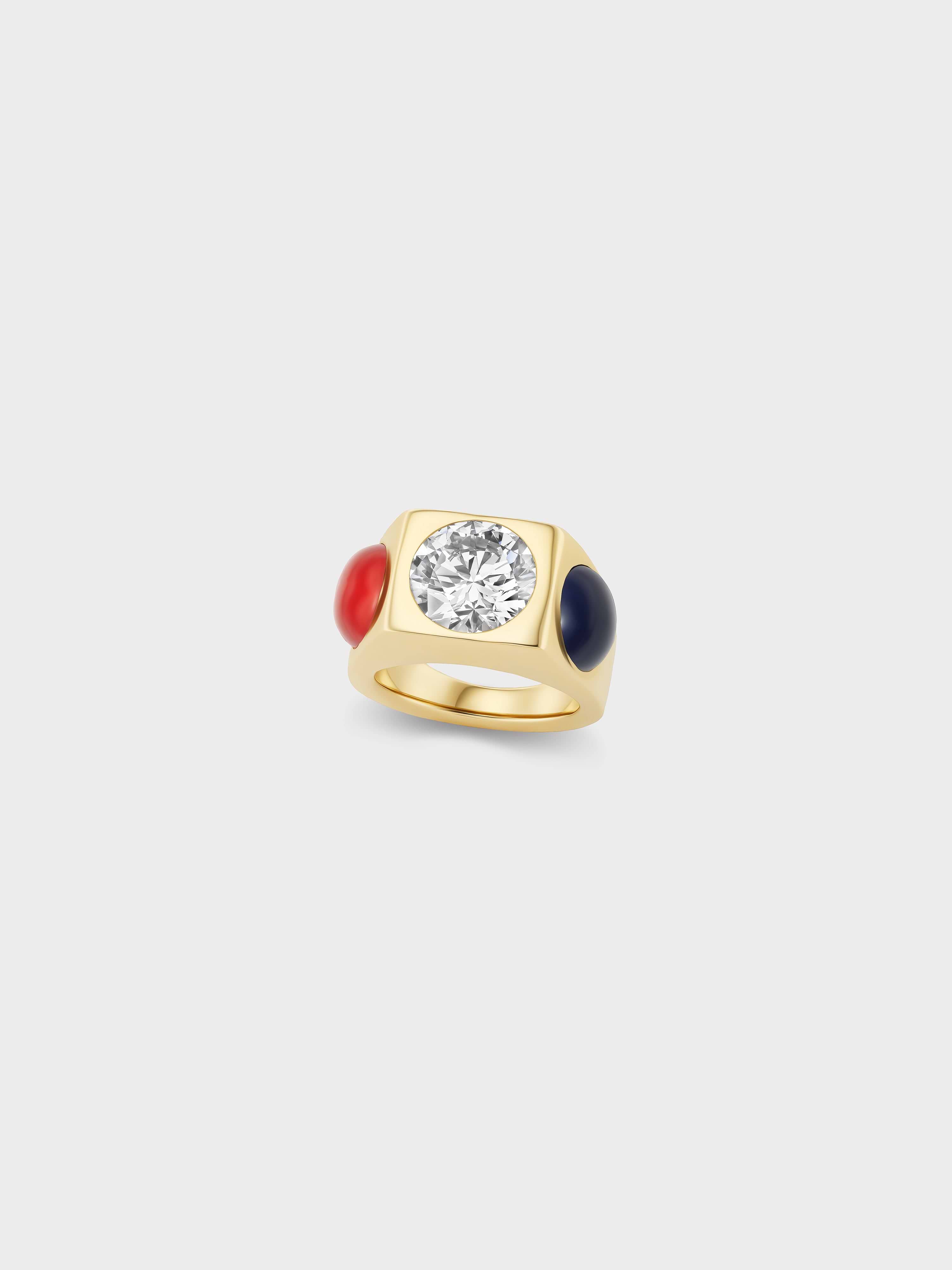 Hex Ring in Gold