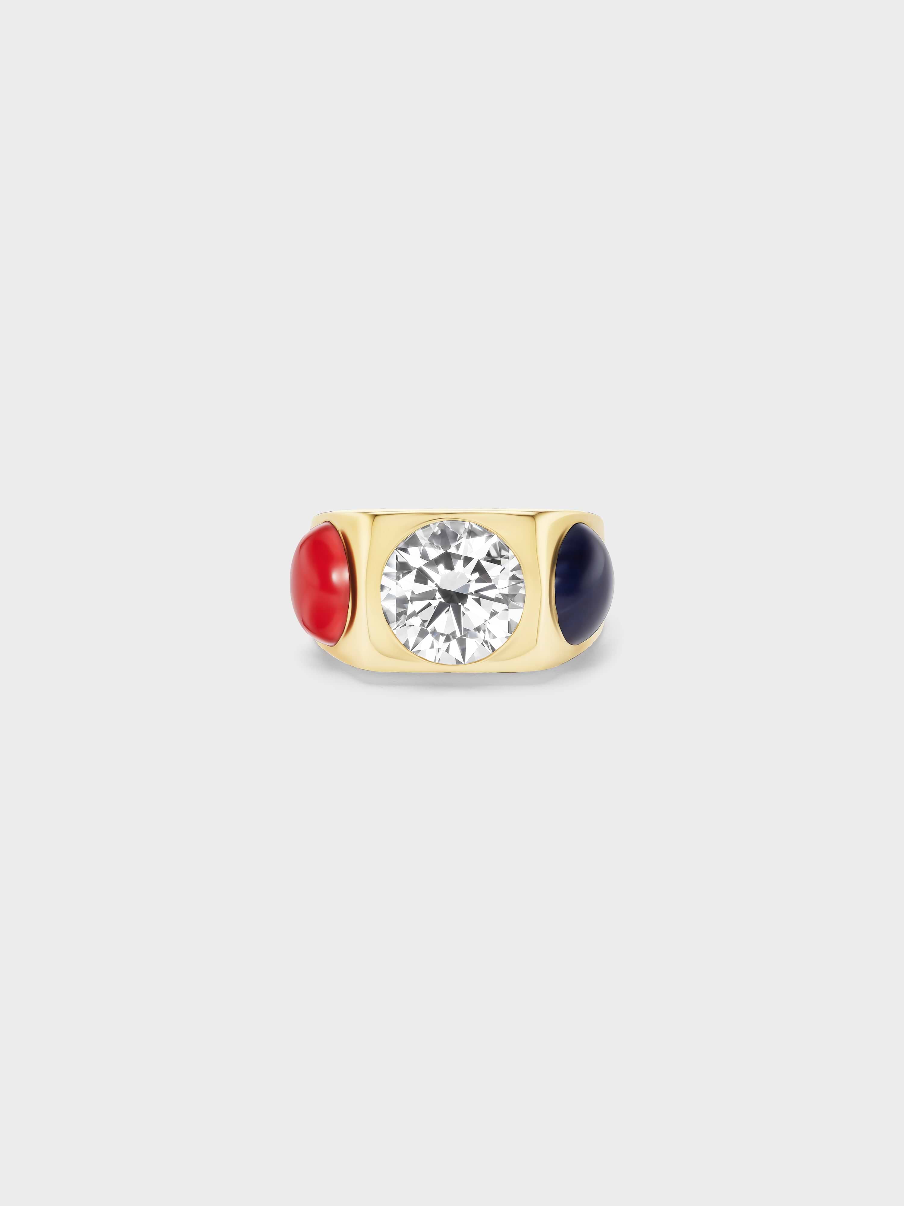 Hex Ring in Gold