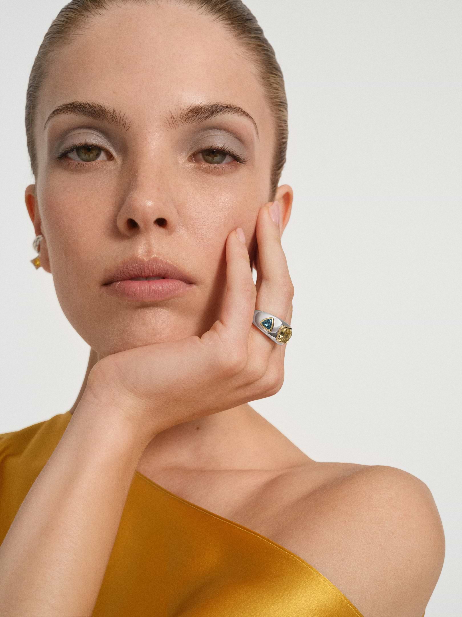 Drunken Ida Ring in Silver & Gold