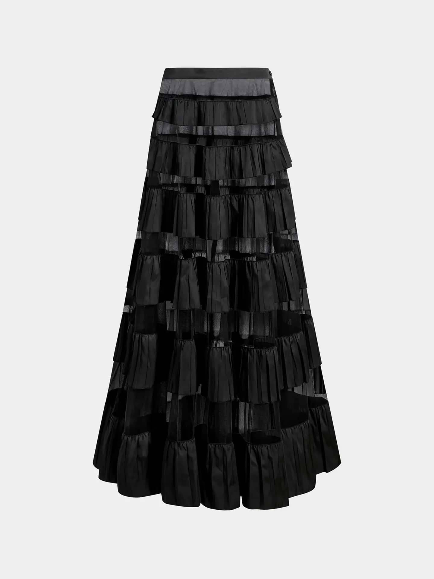 AFLALO Xorina Skirt in Mesh – Black - Ghost Front