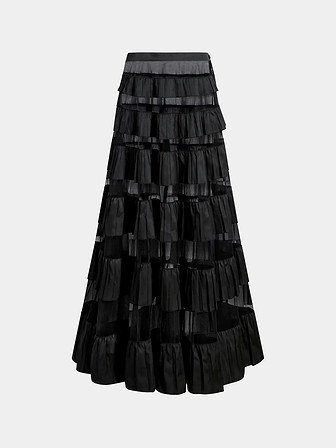 AFLALO Xorina Skirt in Mesh – Black - Ghost Front