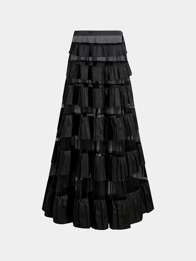 AFLALO Xorina Skirt in Mesh – Black - Ghost Front