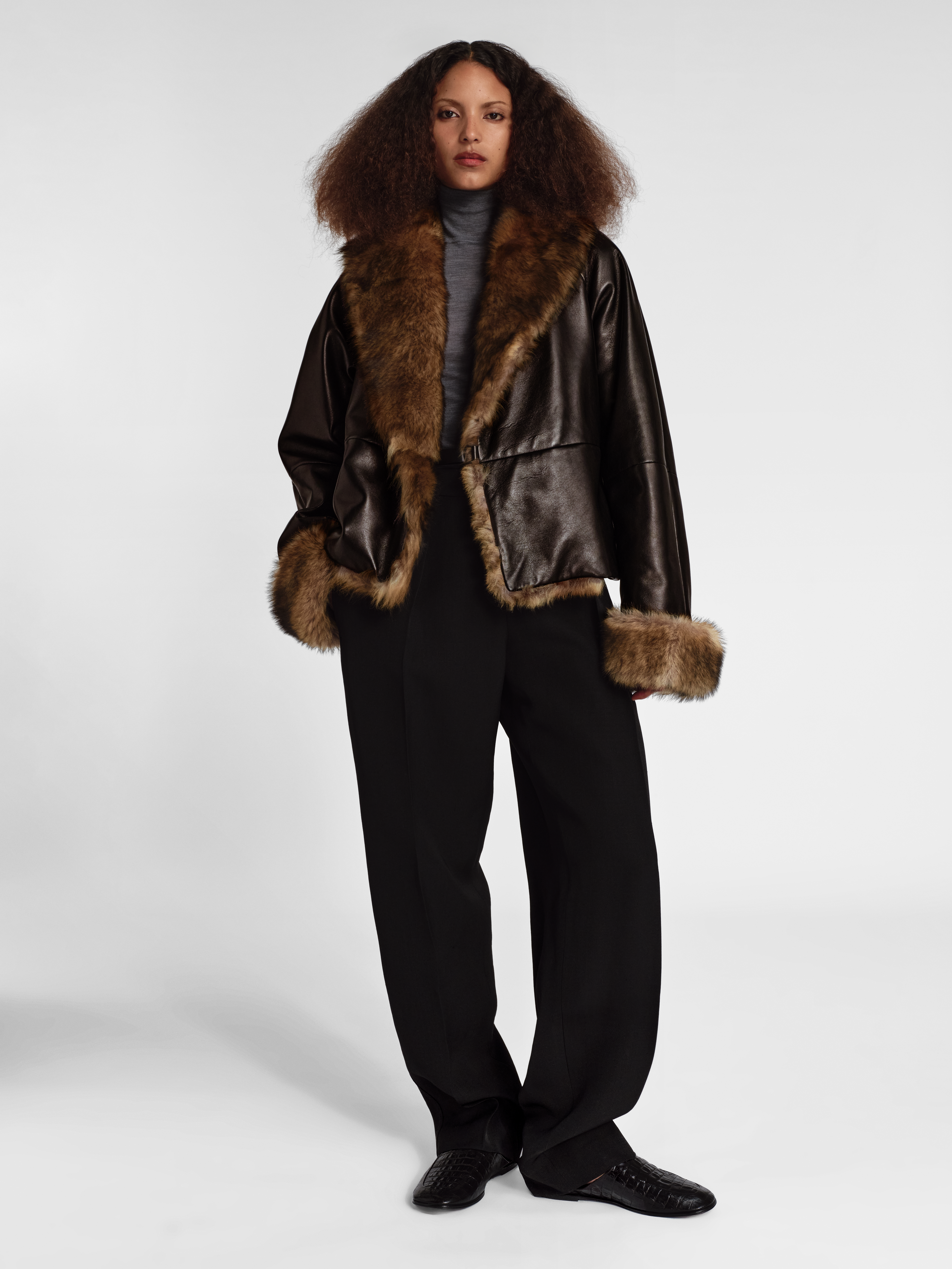 Pero Coat in Leather