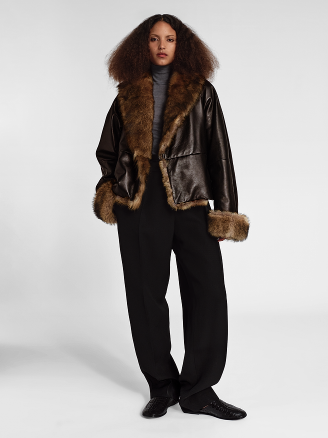 Pero Coat in Leather