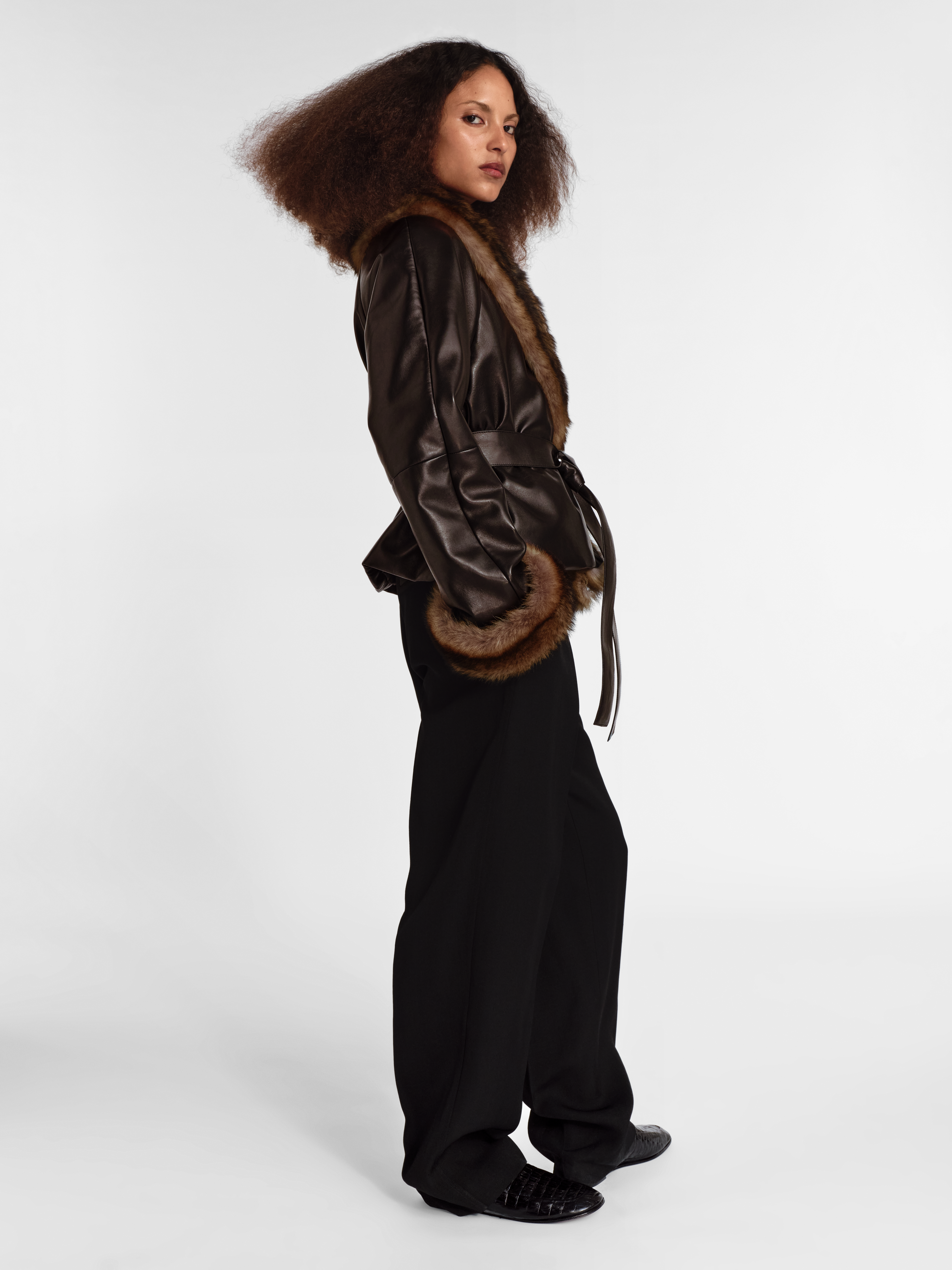 Pero Coat in Leather