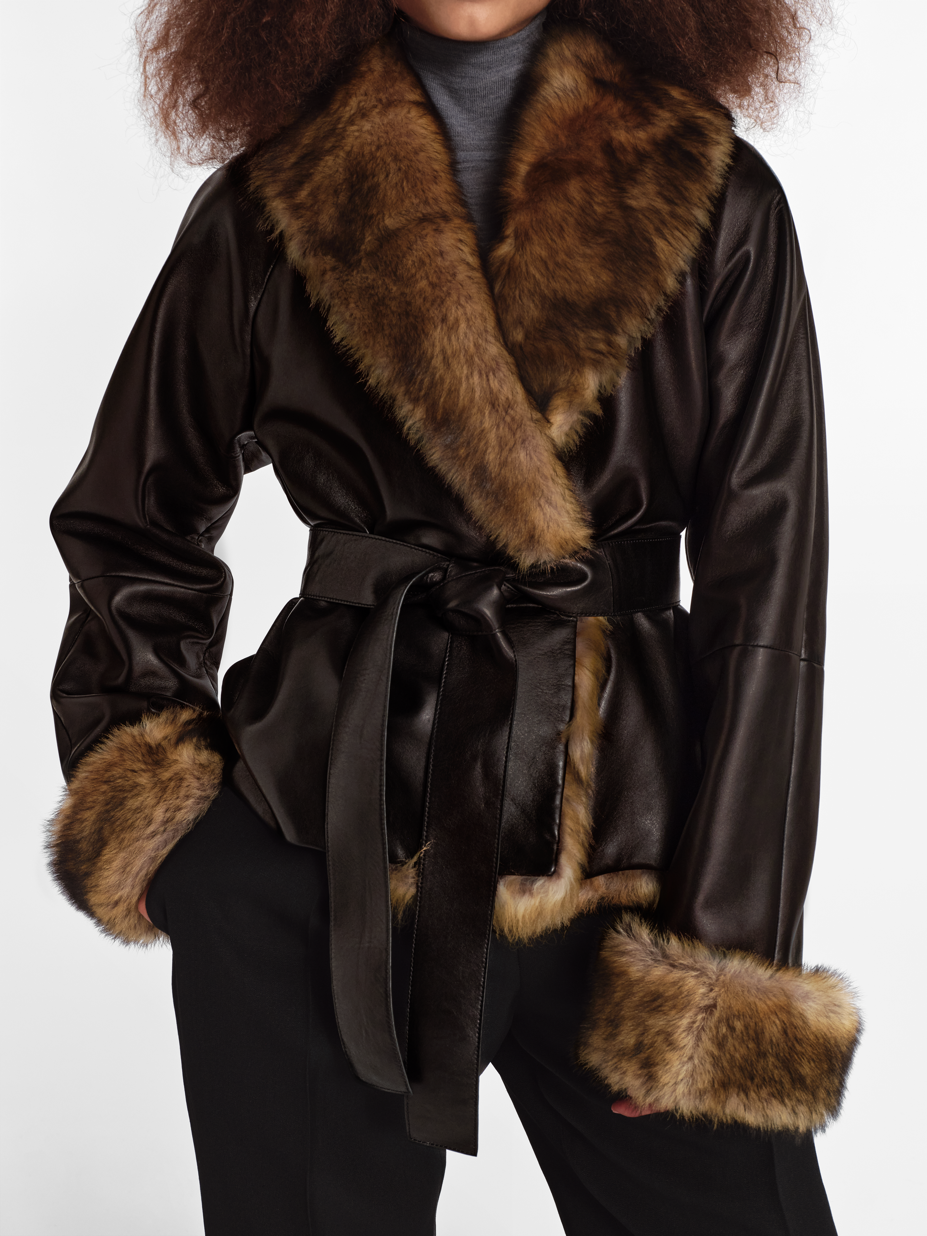 Pero Coat in Leather