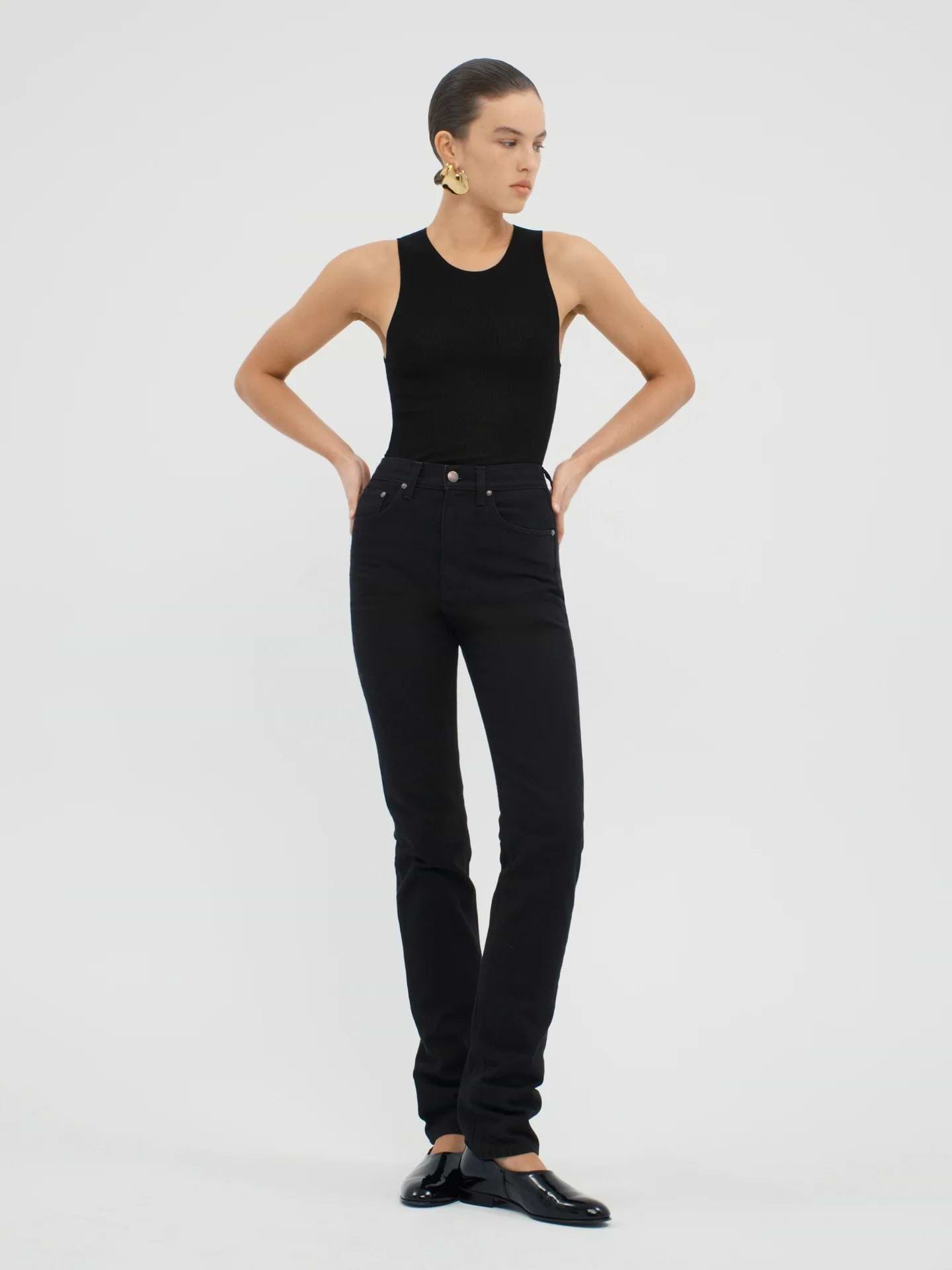 Bishop Jean in Rigid Denim - AFLALO