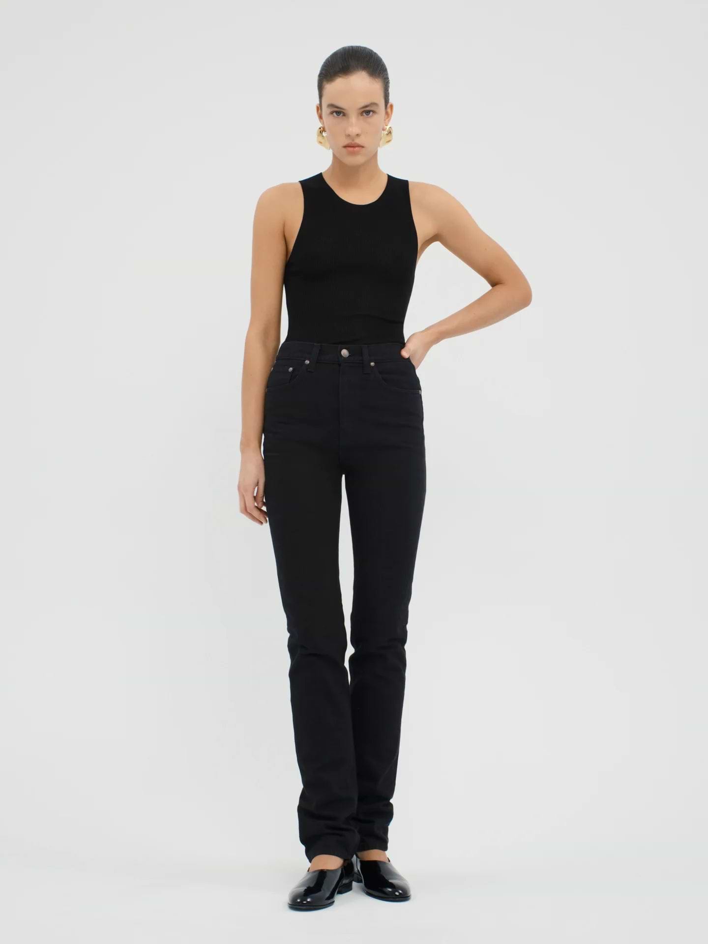 Bishop Jean in Rigid Denim - AFLALO