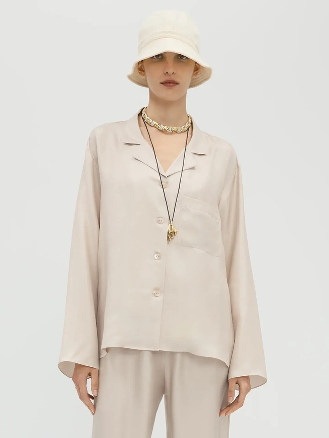 Lyra Shirt in Silk - AFLALO